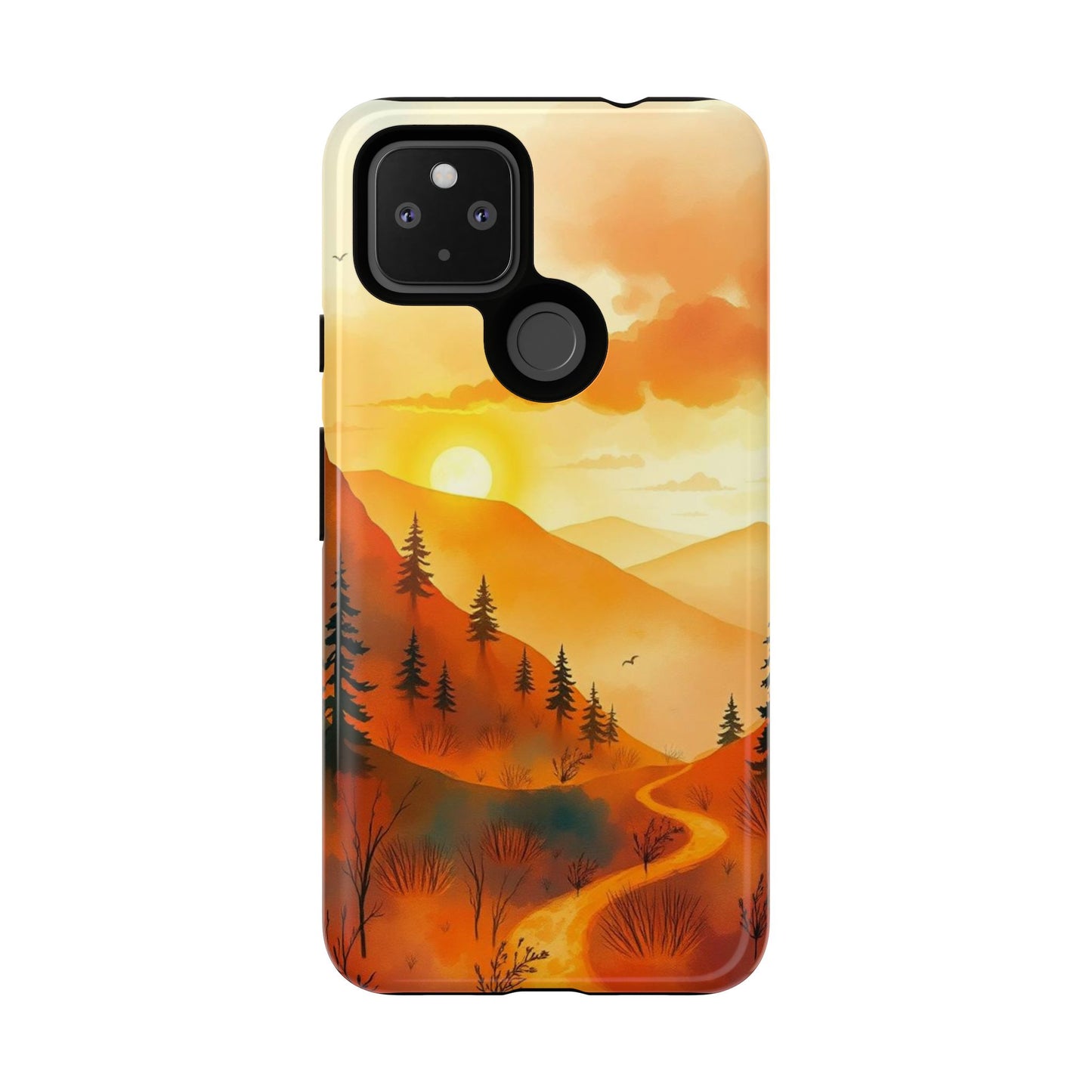 Golden Sunset Design Phone Case
