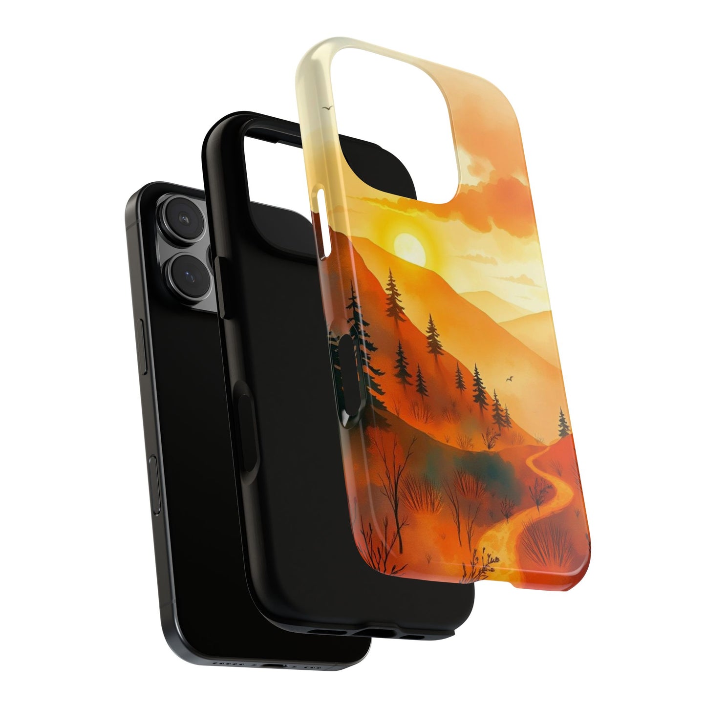 Golden Sunset Design Phone Case