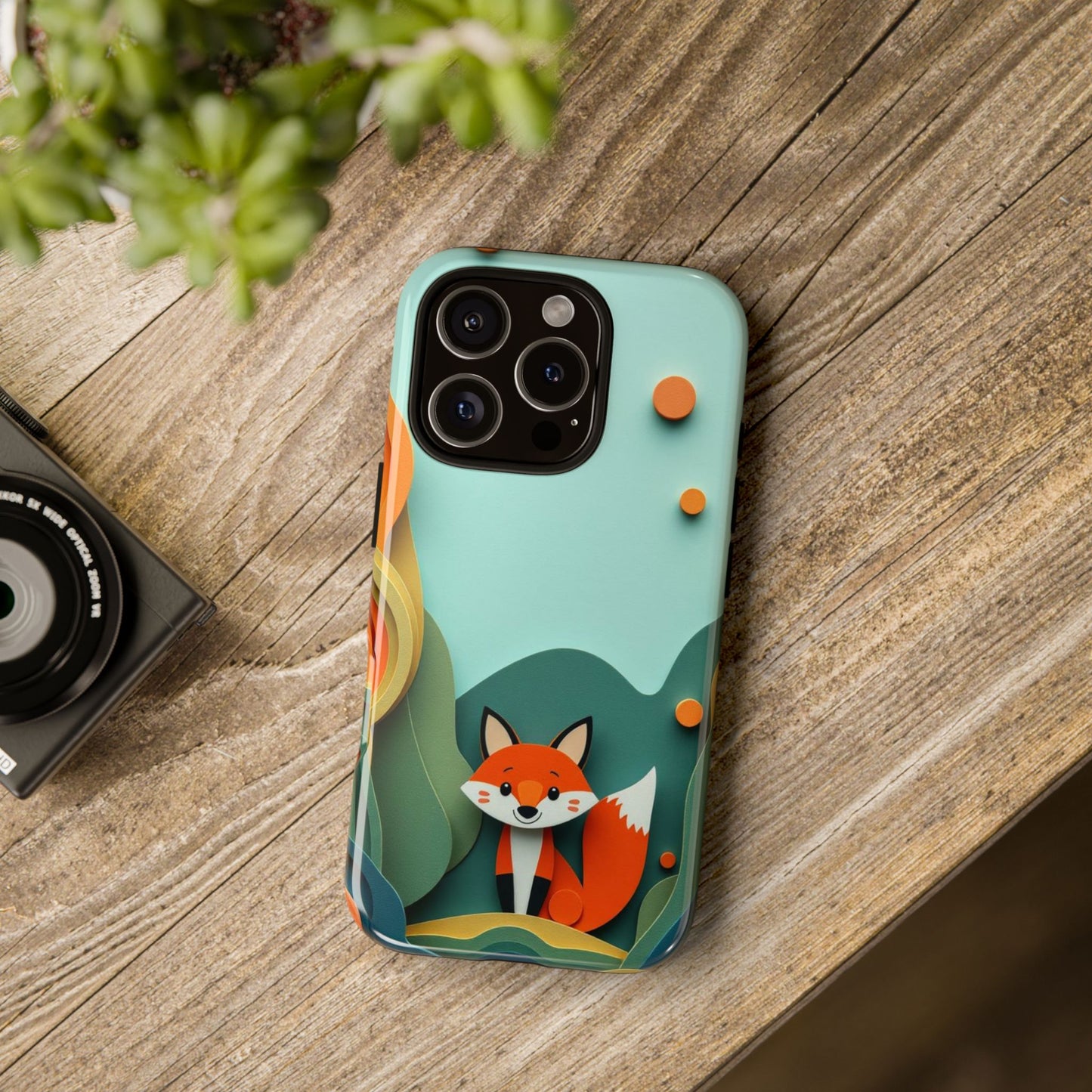 Phone Case - Papier-mâché Fox Design Phone Case