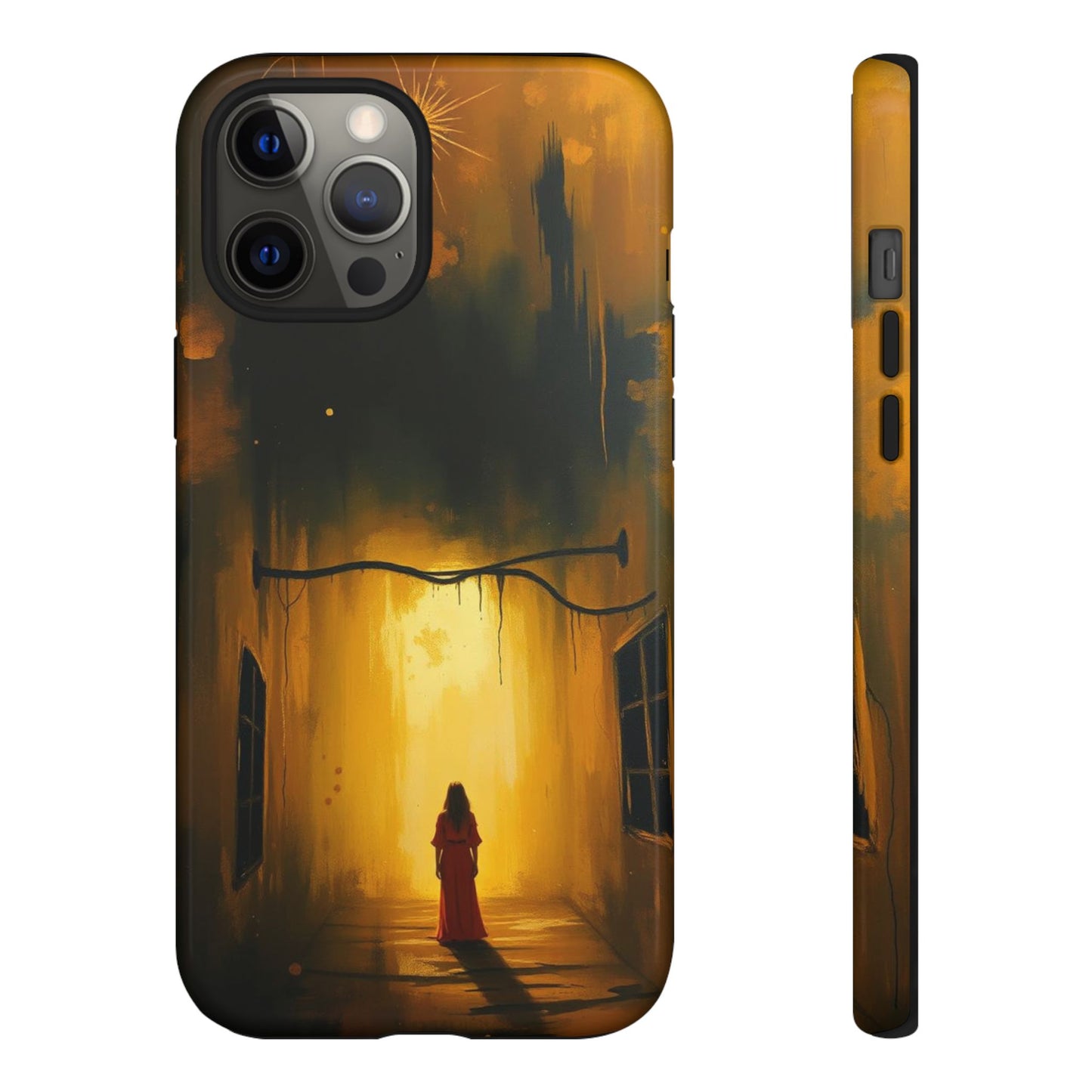 Acrylic Gothic Woman in Red Phone Case
