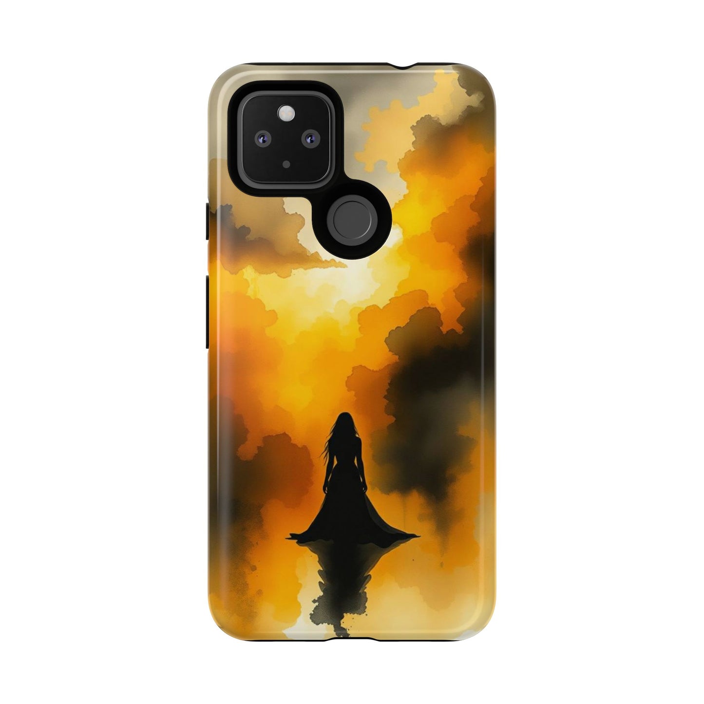 Watercolour Gothic Woman in Black Phone Case