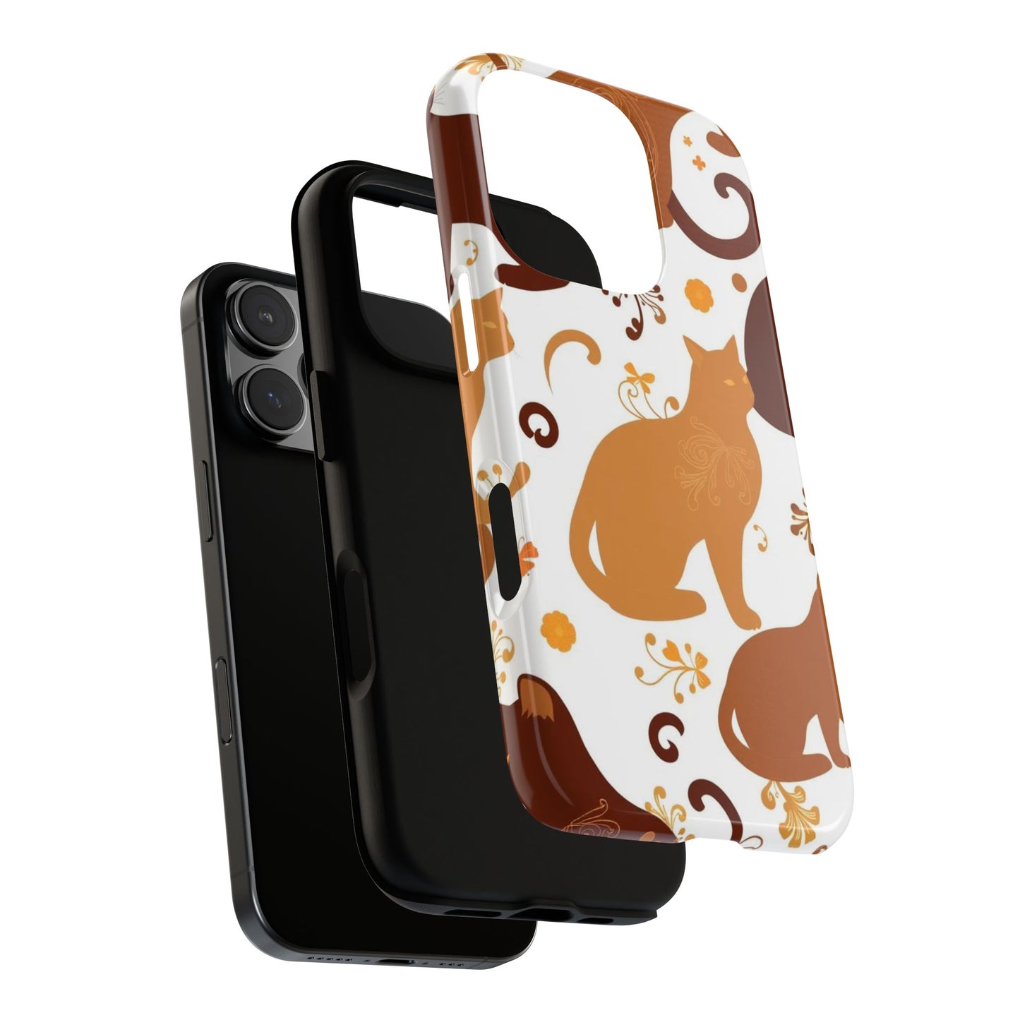 Abstract Cat Pattern Phone Case