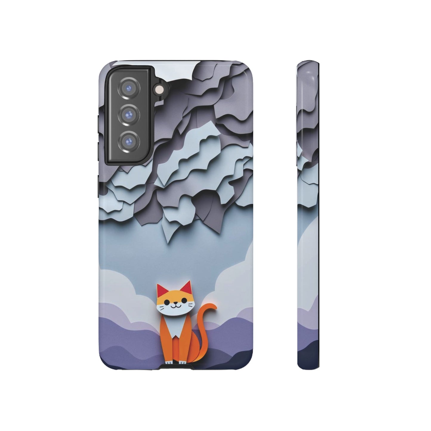Papier-mâché Cat Design Phone Case