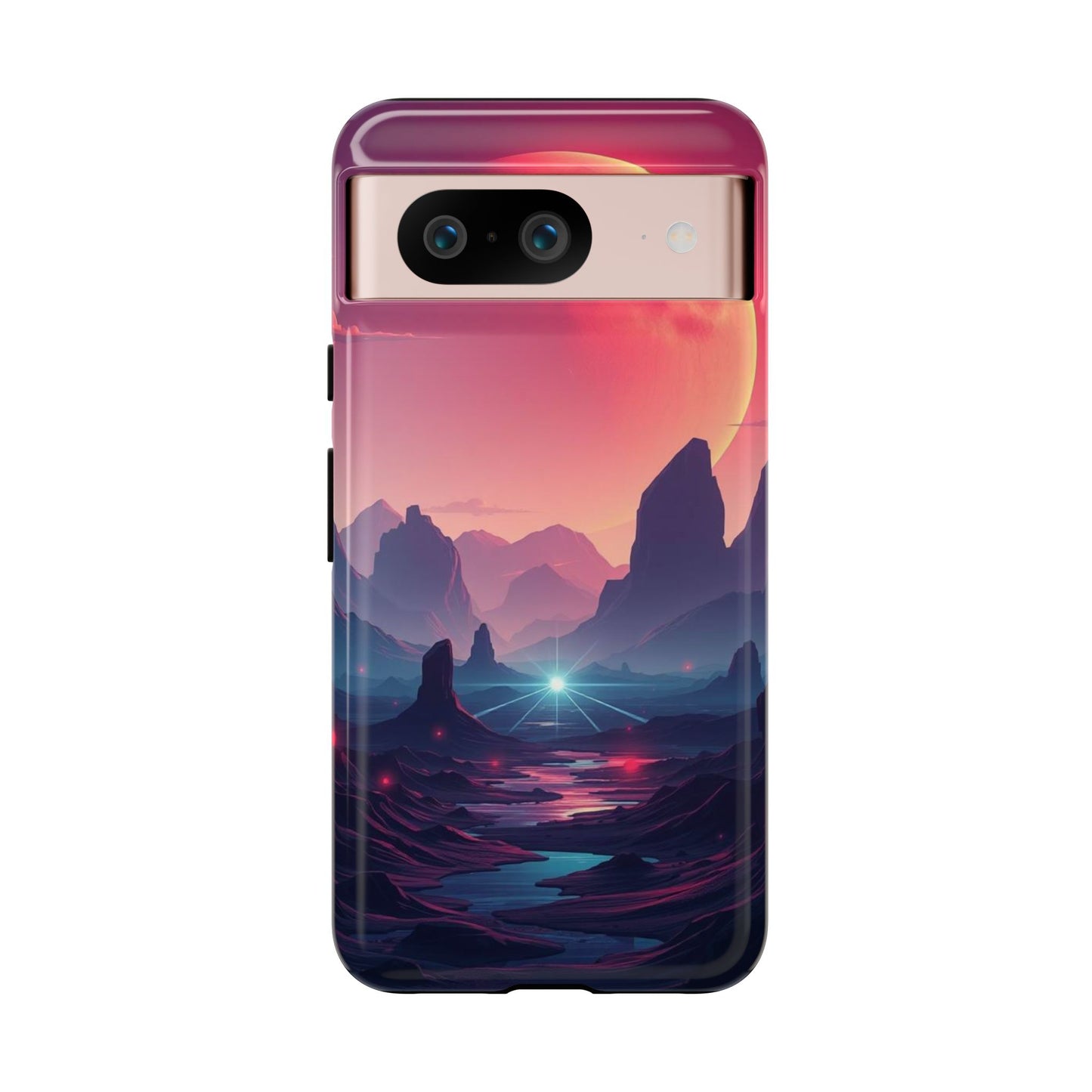 Alien Moon Landscape Design Phone Case