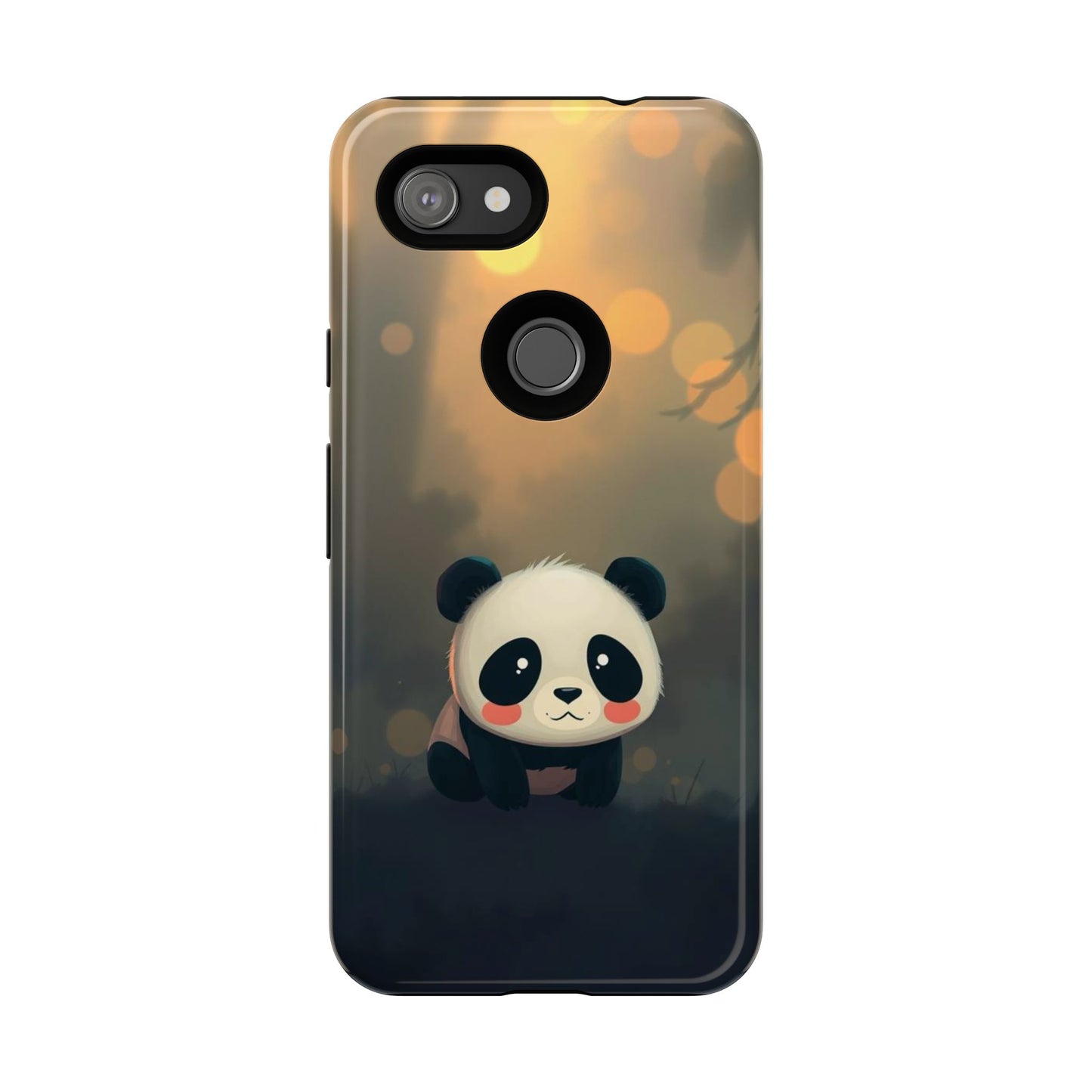 Cute Gothic Panda Design Phone Case