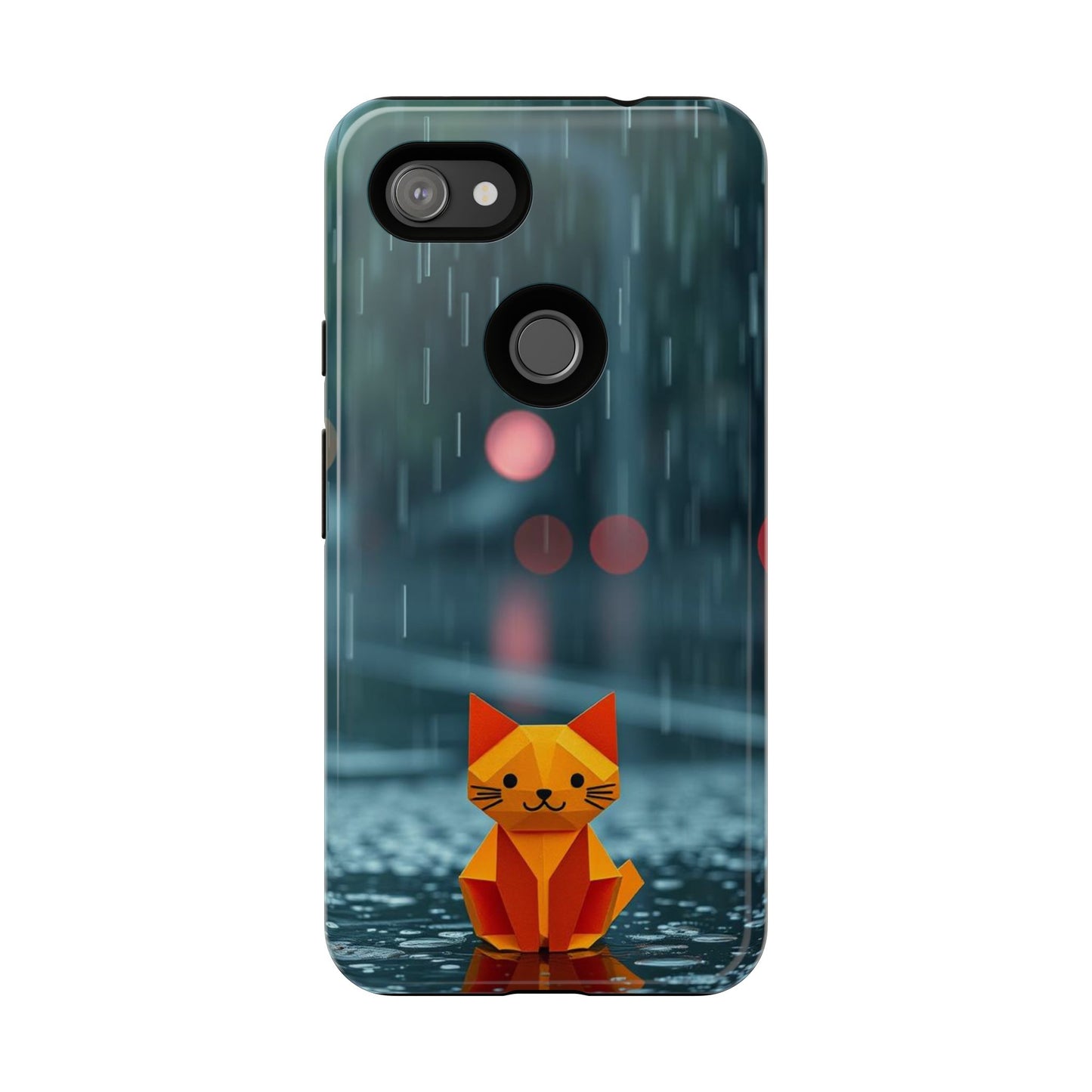 Origami 'Soggy Cat' Design Phone Case