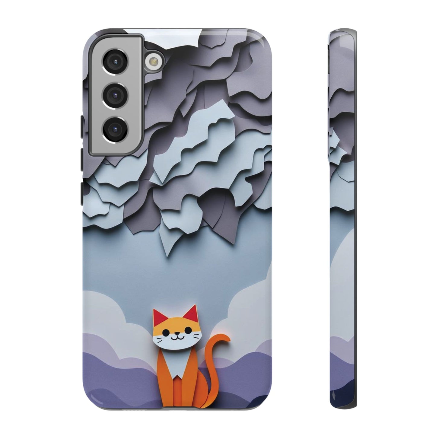 Papier-mâché Cat Design Phone Case