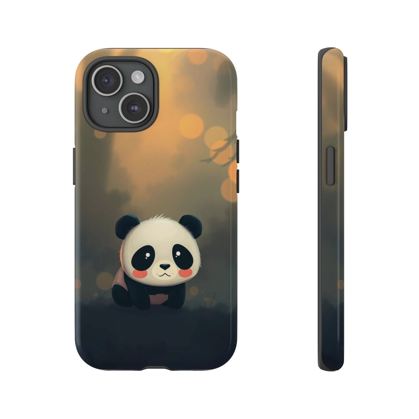 Cute Gothic Panda Design Phone Case