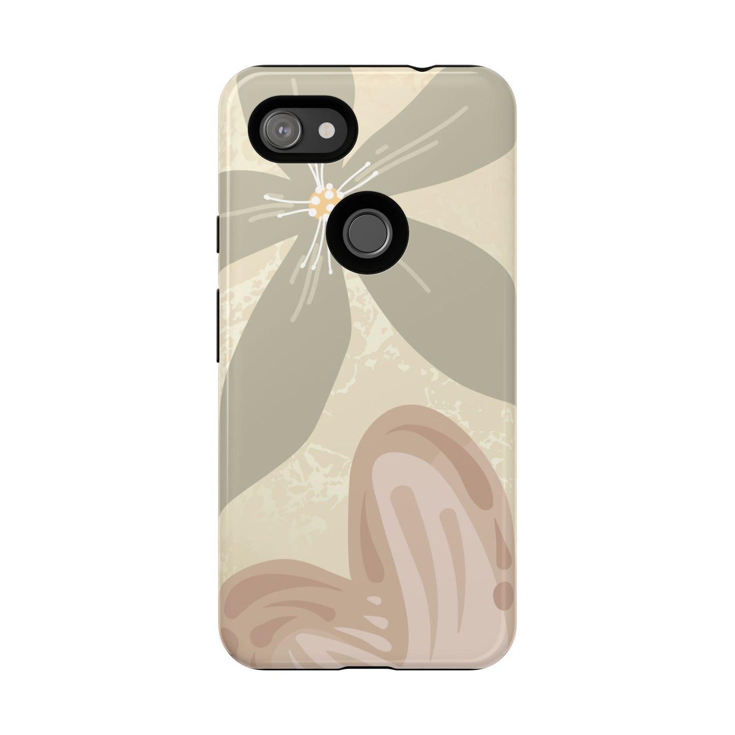 Google Pixel 3a XL / Glossy Phone Case - ’Hibiscus Heart Pattern’ Phone Case