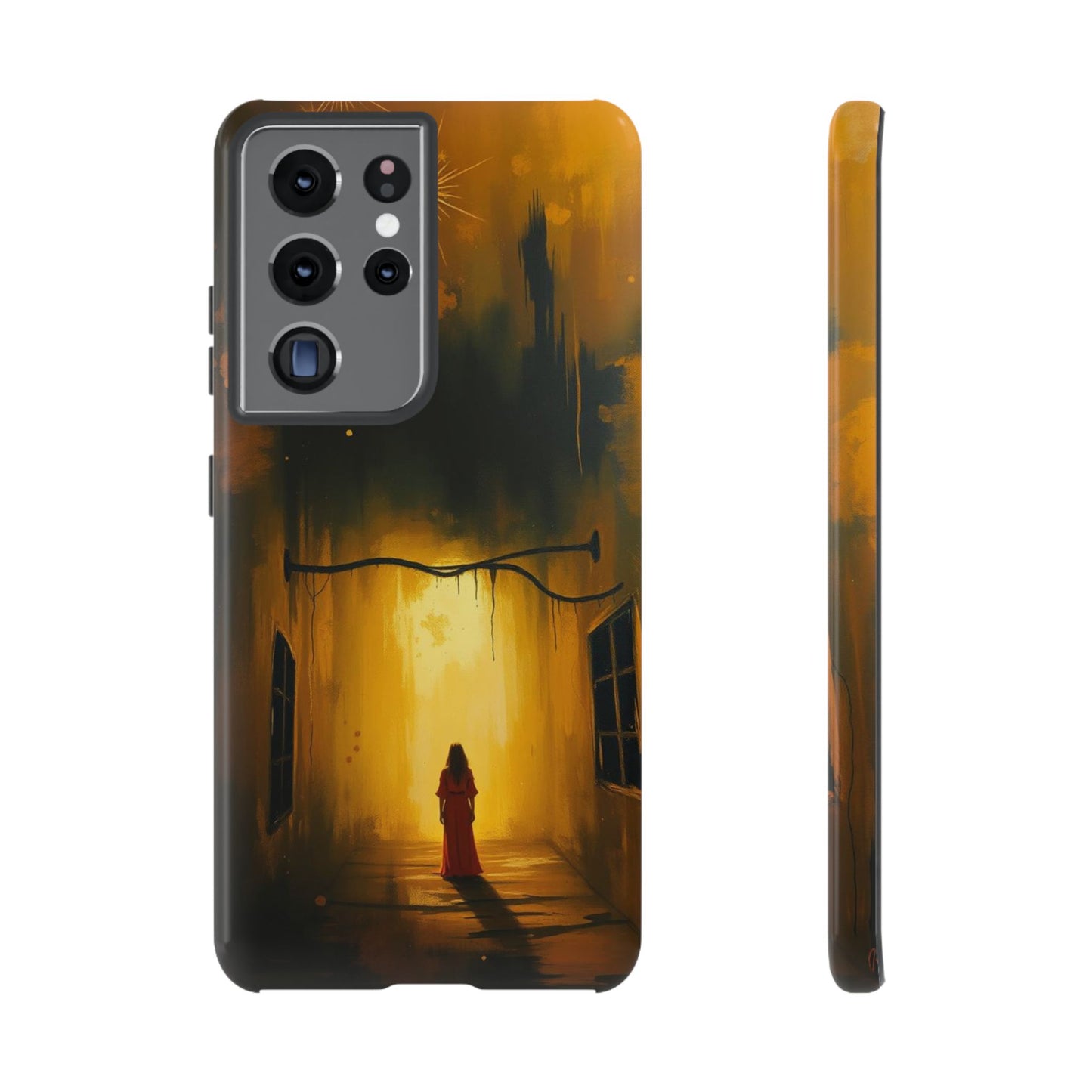 Acrylic Gothic Woman in Red Phone Case