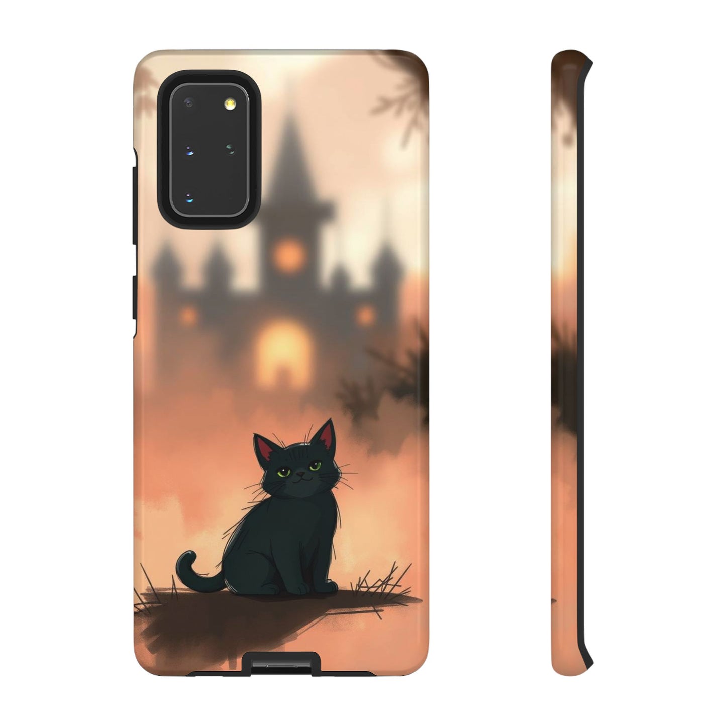 Cute Gothic Cat Design Phone Case