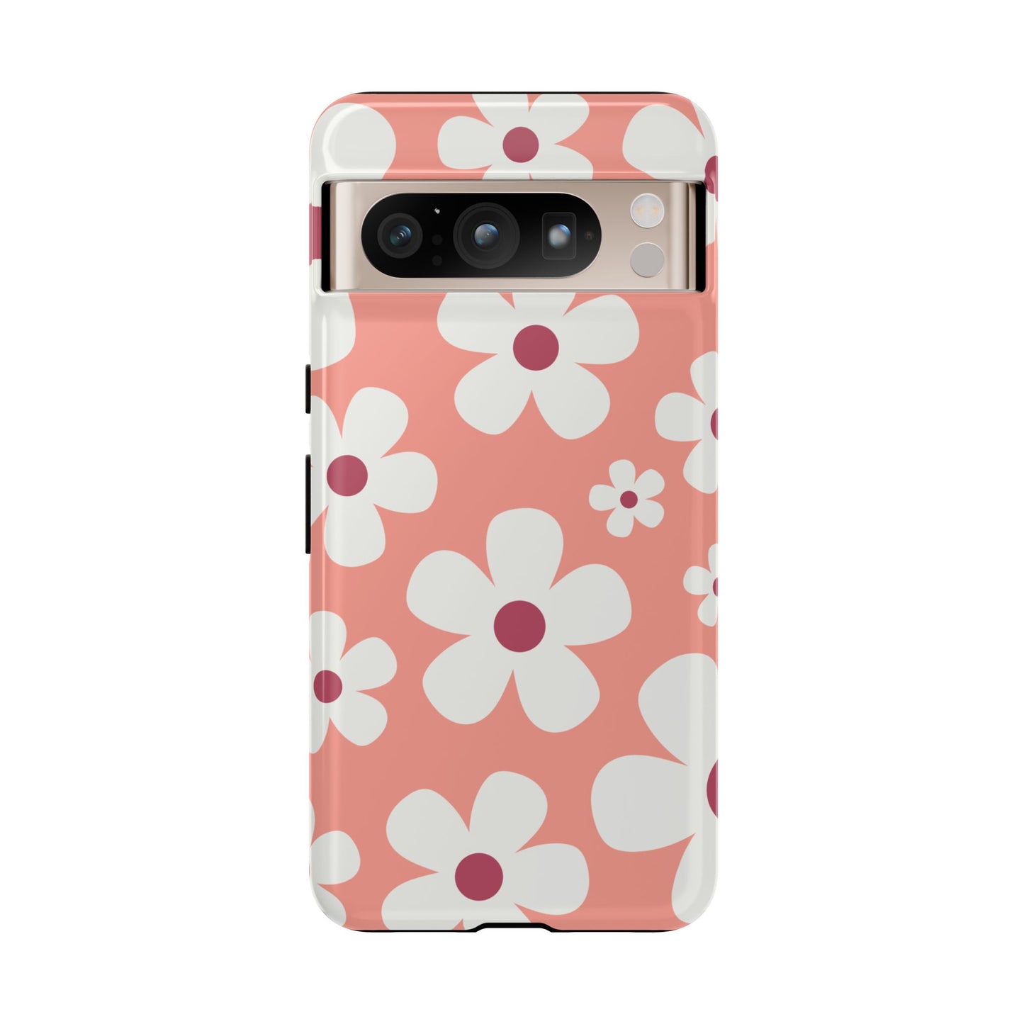 Google Pixel 8 Pro / Glossy Phone Case - Cute Pink Daisy Pattern #2 Phone Case