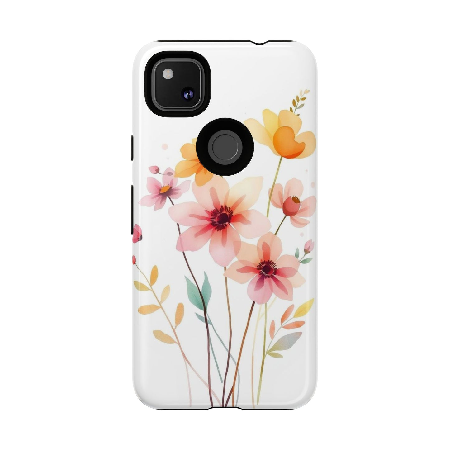 Boho Chic Watercolour Blooms Design Phone Case
