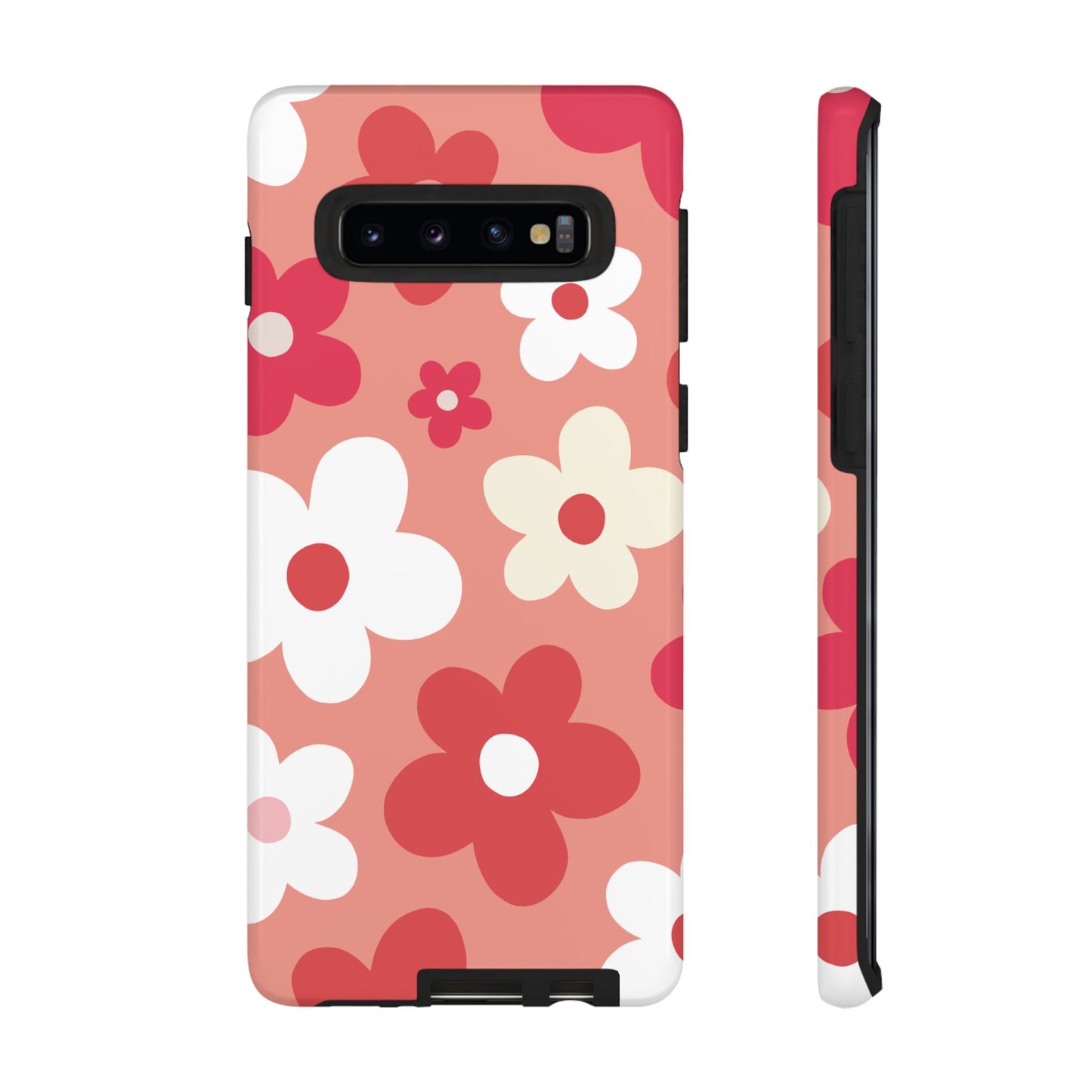 Samsung Galaxy S10 / Glossy Phone Case - ’Pink Daisy Pattern’ Phone Case