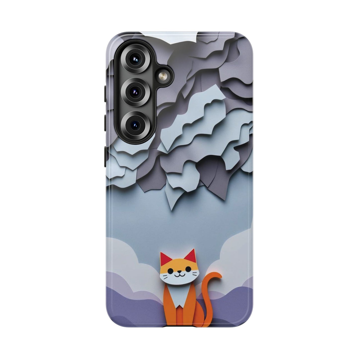 Papier-mâché Cat Design Phone Case