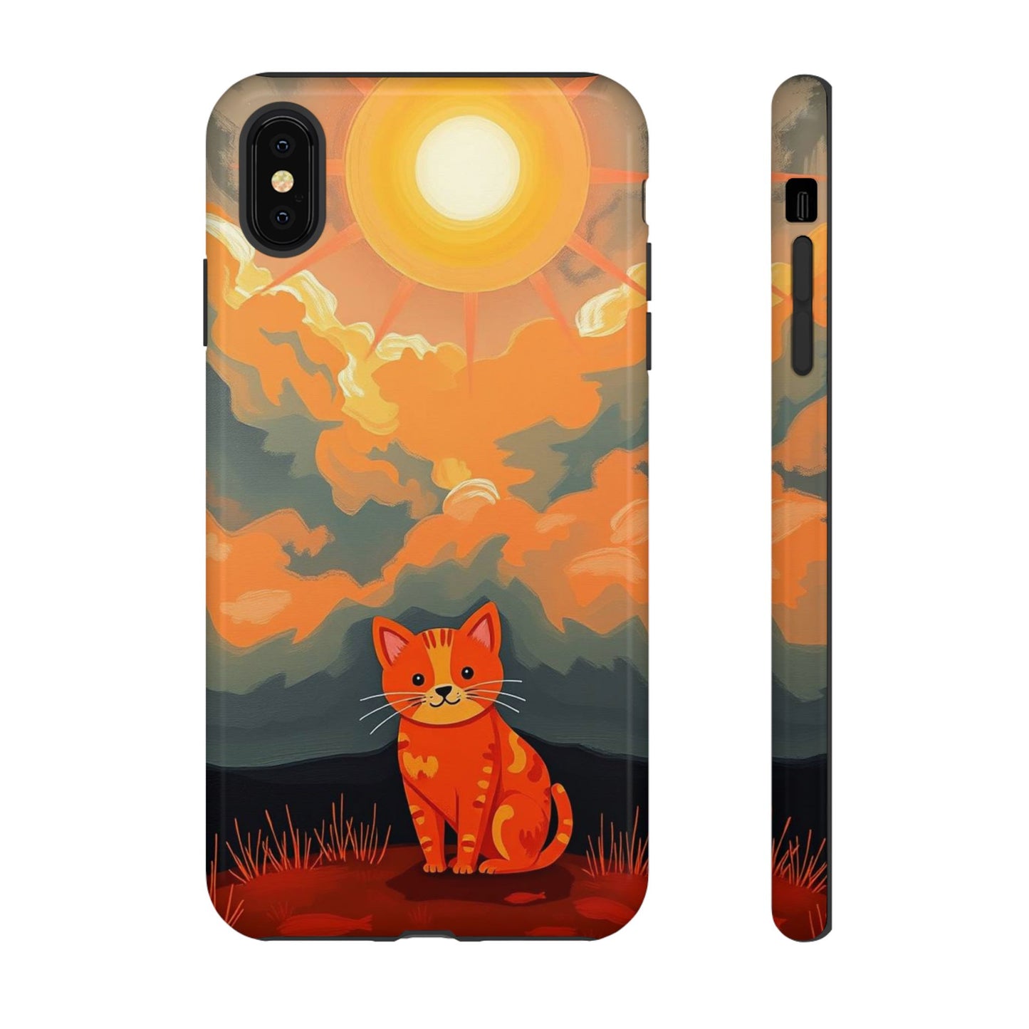Acrylic Painting Style Cat Design Phone Case