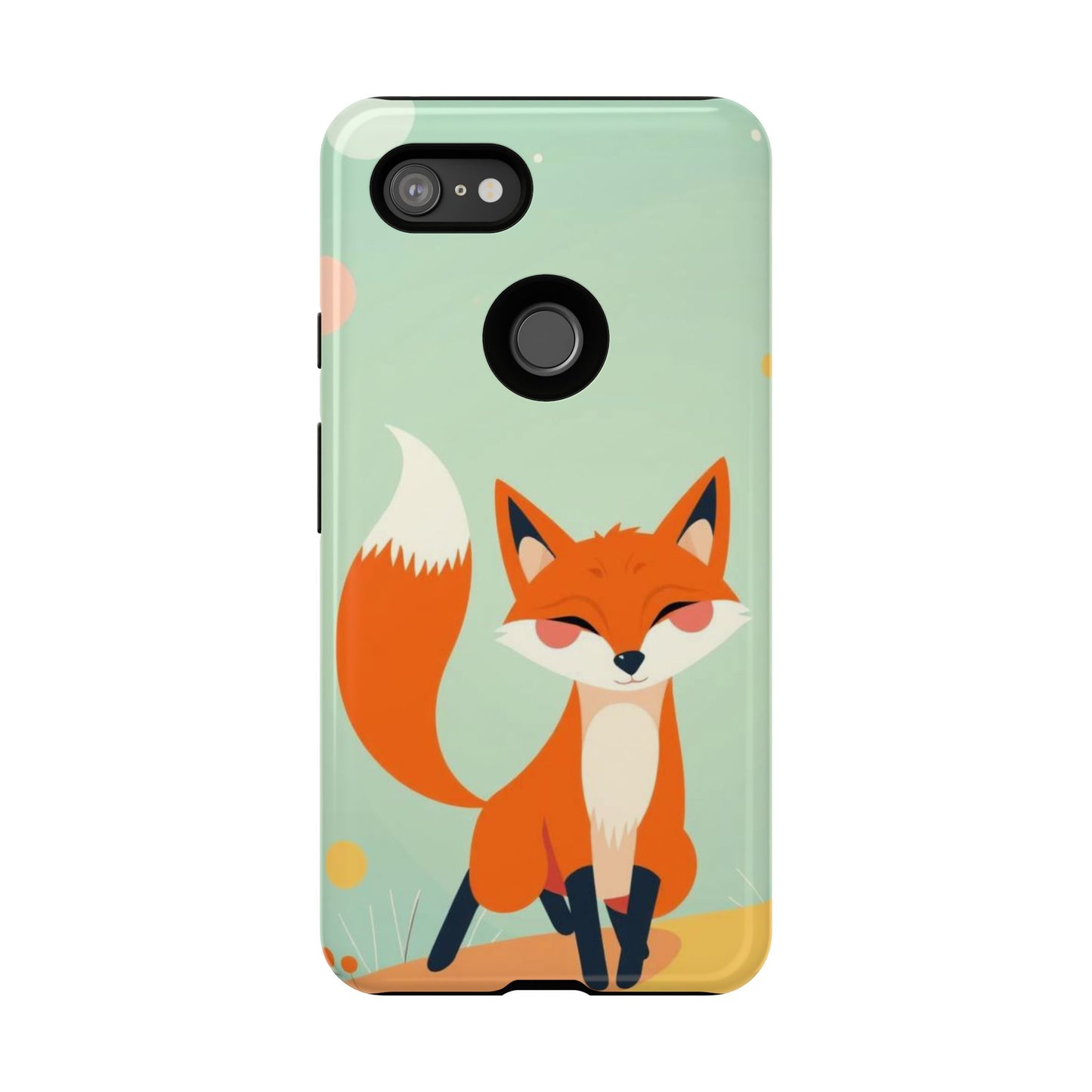Happy Fox Design Phone Case