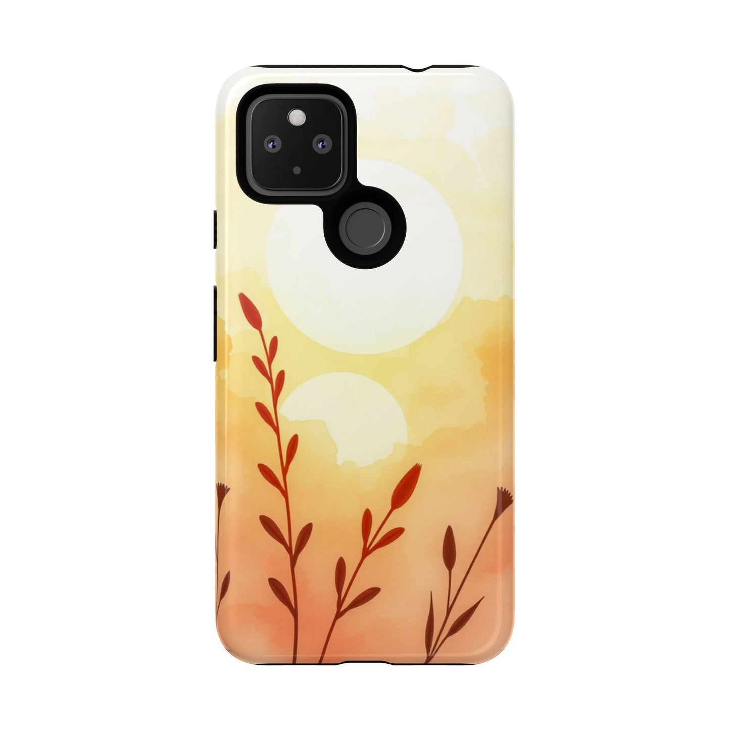 Watercolour Wildflower & Sun Design Phone Case