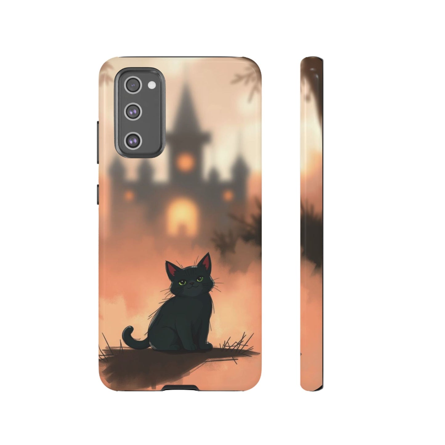 Cute Gothic Cat Design Phone Case