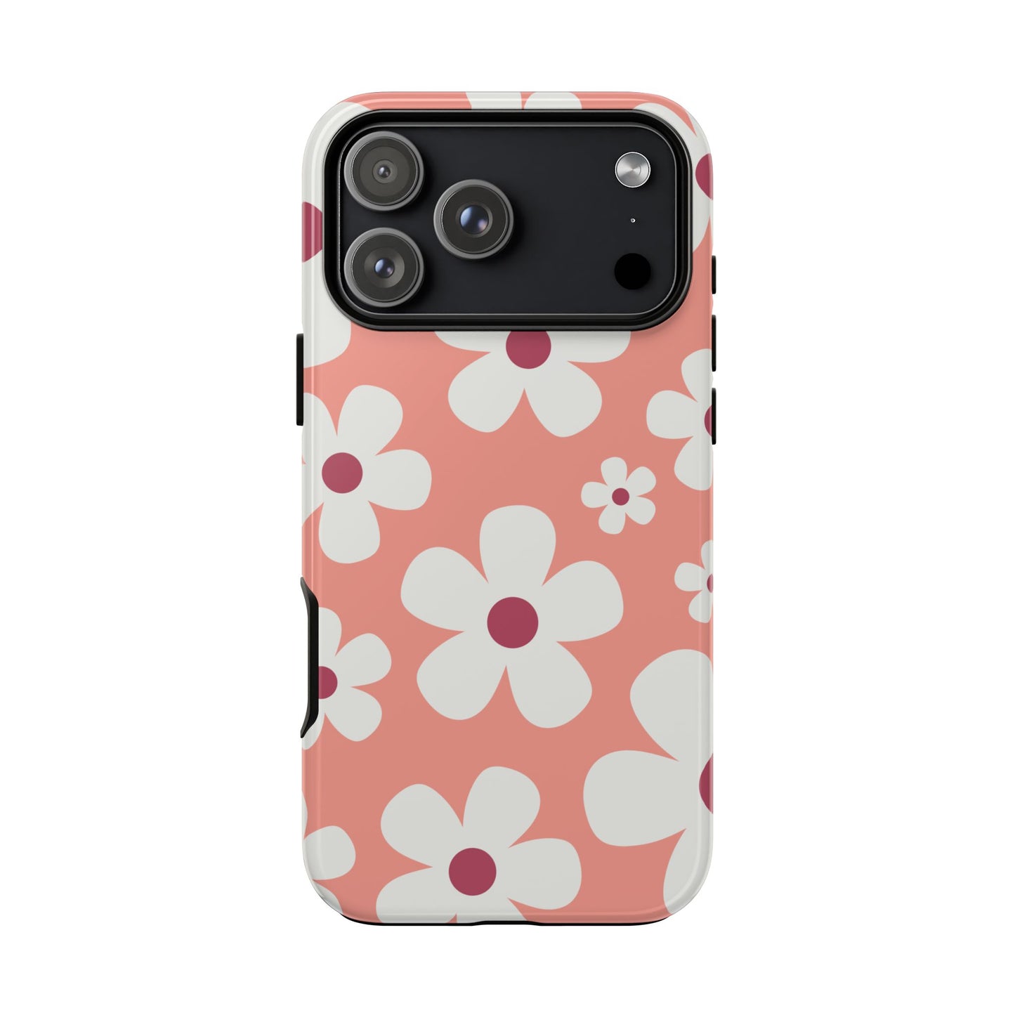 iPhone 17 Pro Max / Glossy Phone Case - Cute Pink Daisy Pattern #2 Phone Case