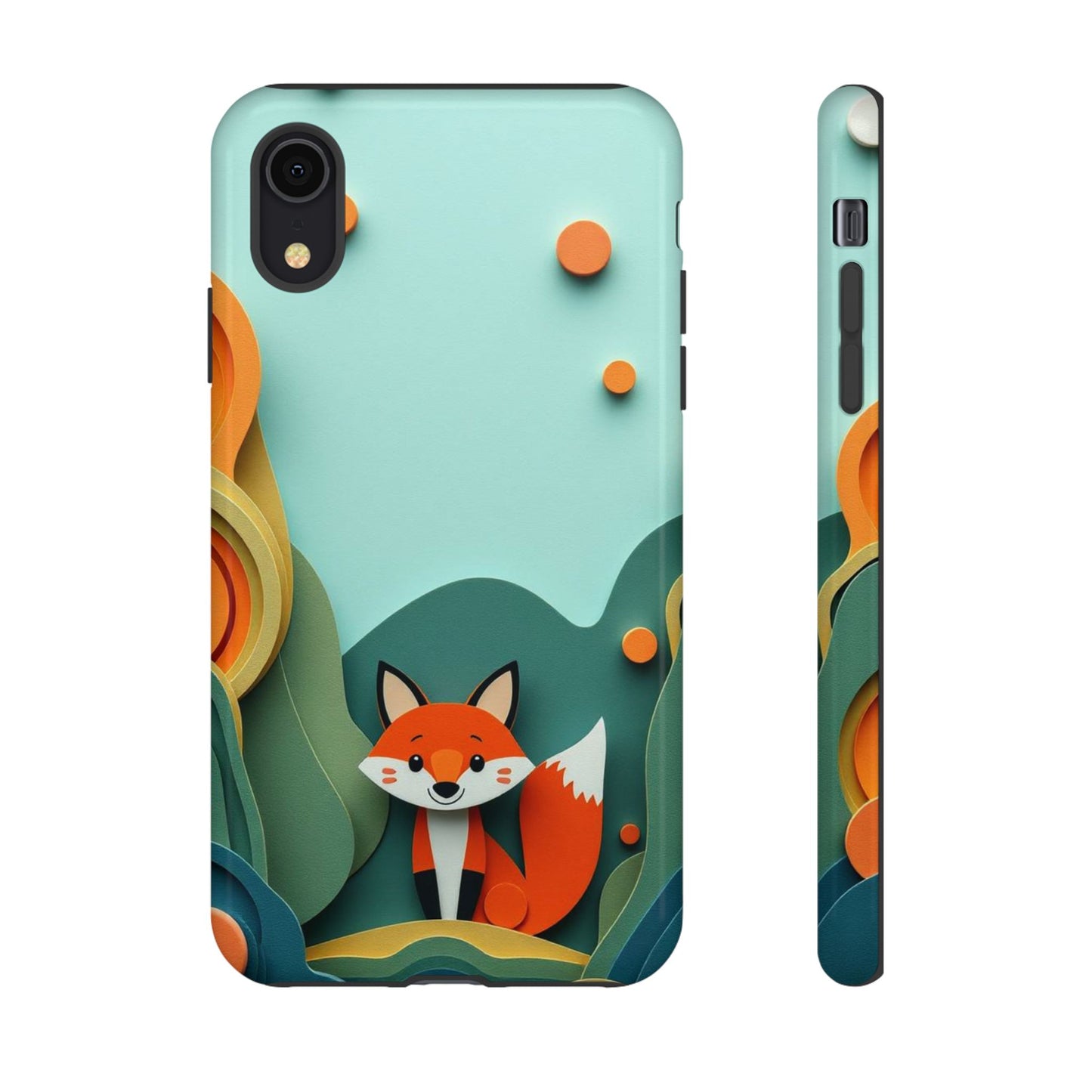 Papier-mâché Fox Design Phone Case