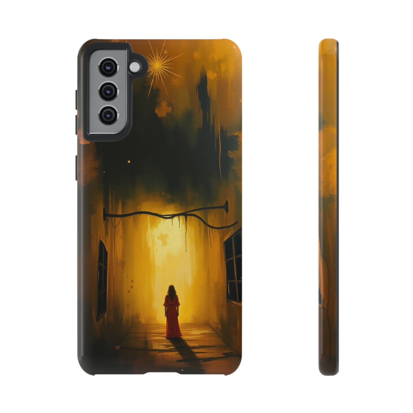 Acrylic Gothic Woman in Red Phone Case