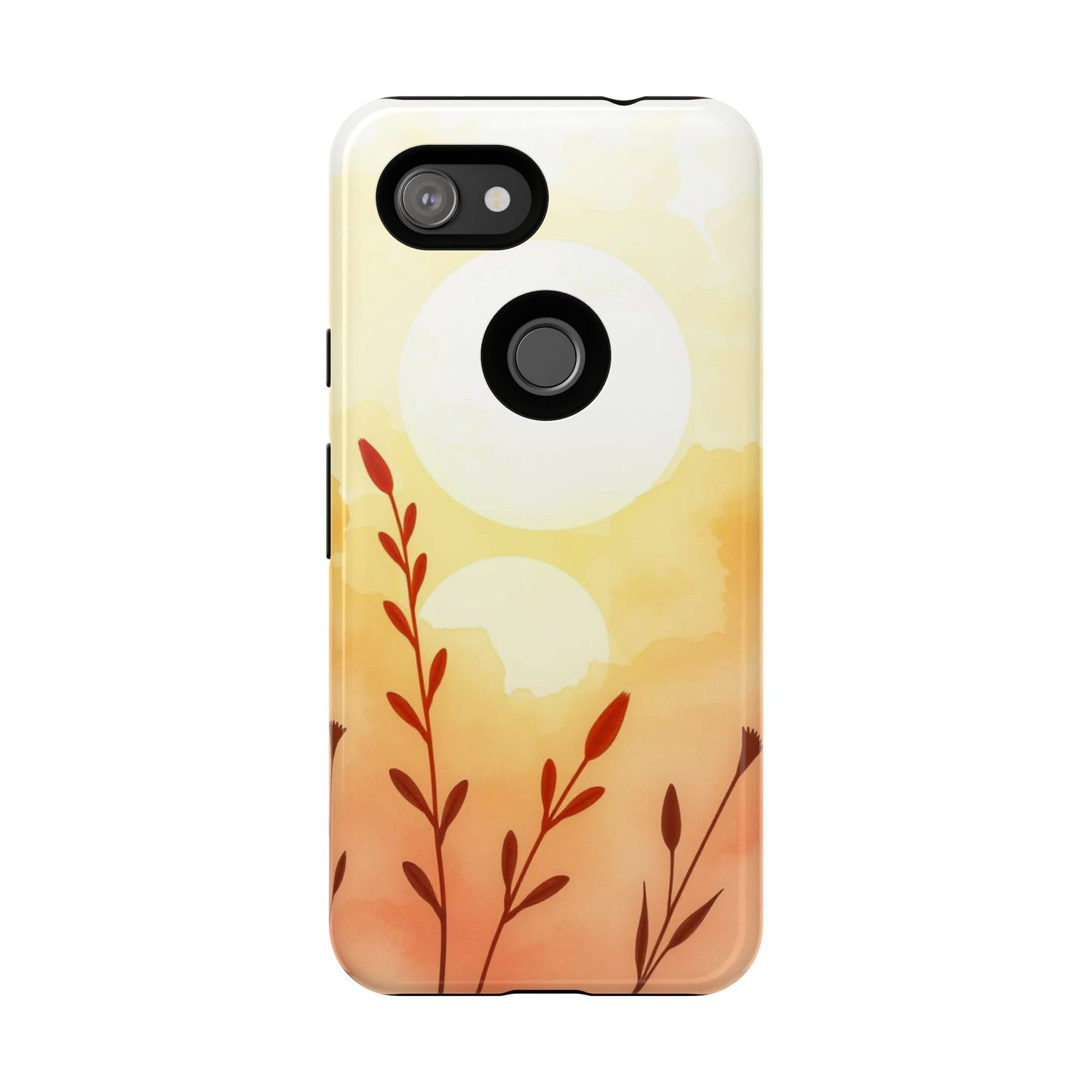 Watercolour Wildflower & Sun Design Phone Case