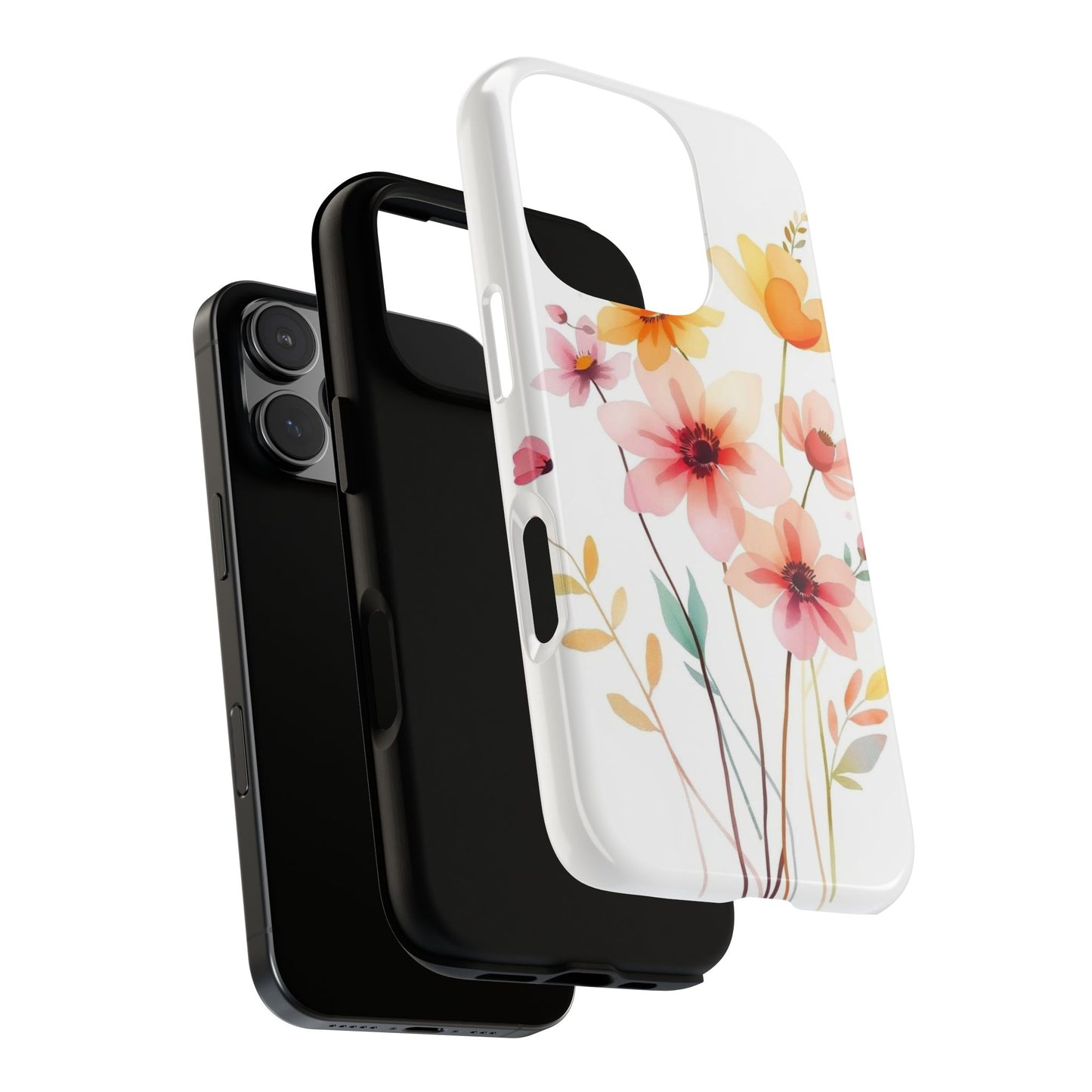Boho Chic Watercolour Blooms Design Phone Case