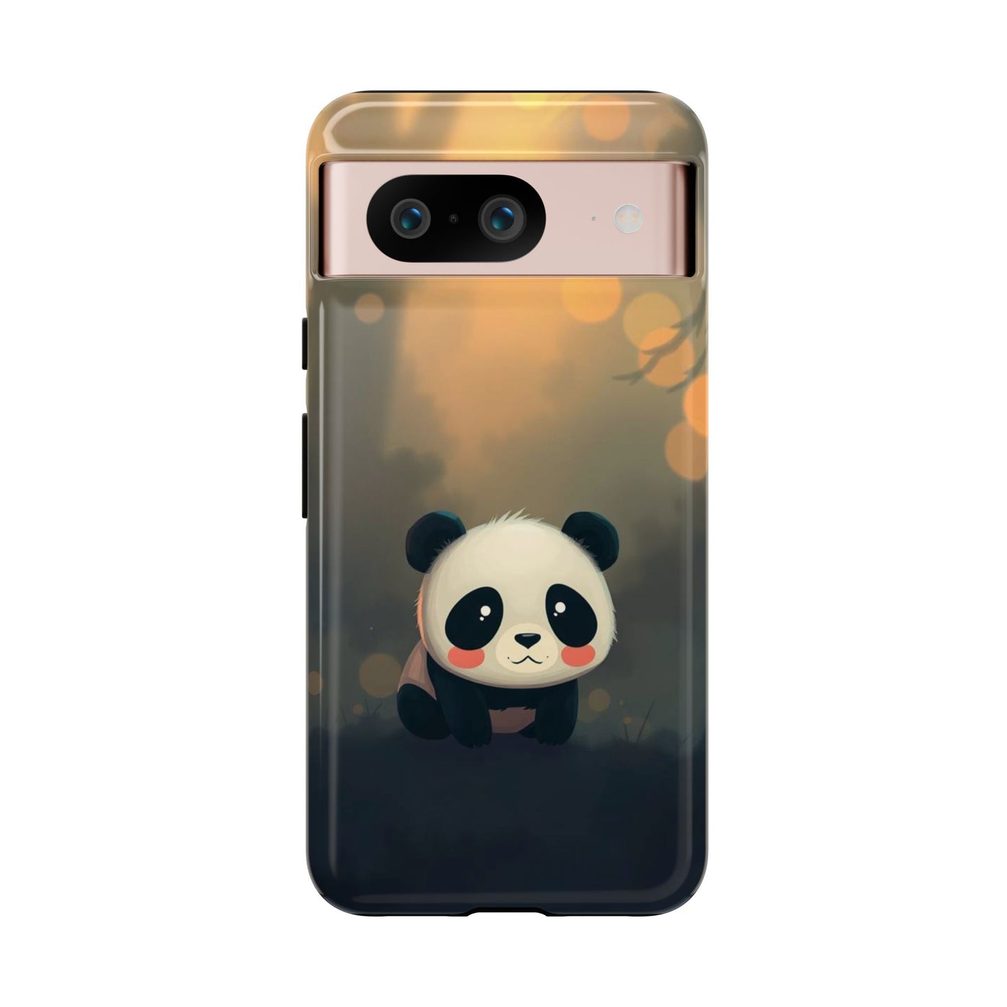 Cute Gothic Panda Design Phone Case
