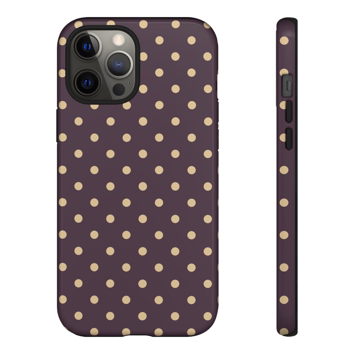 Purple with Yellow Dot Pattern Phone Case