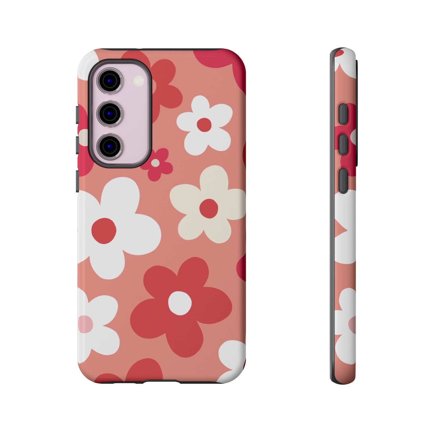 Samsung Galaxy S23 Plus / Glossy Phone Case - ’Pink Daisy Pattern’ Phone Case