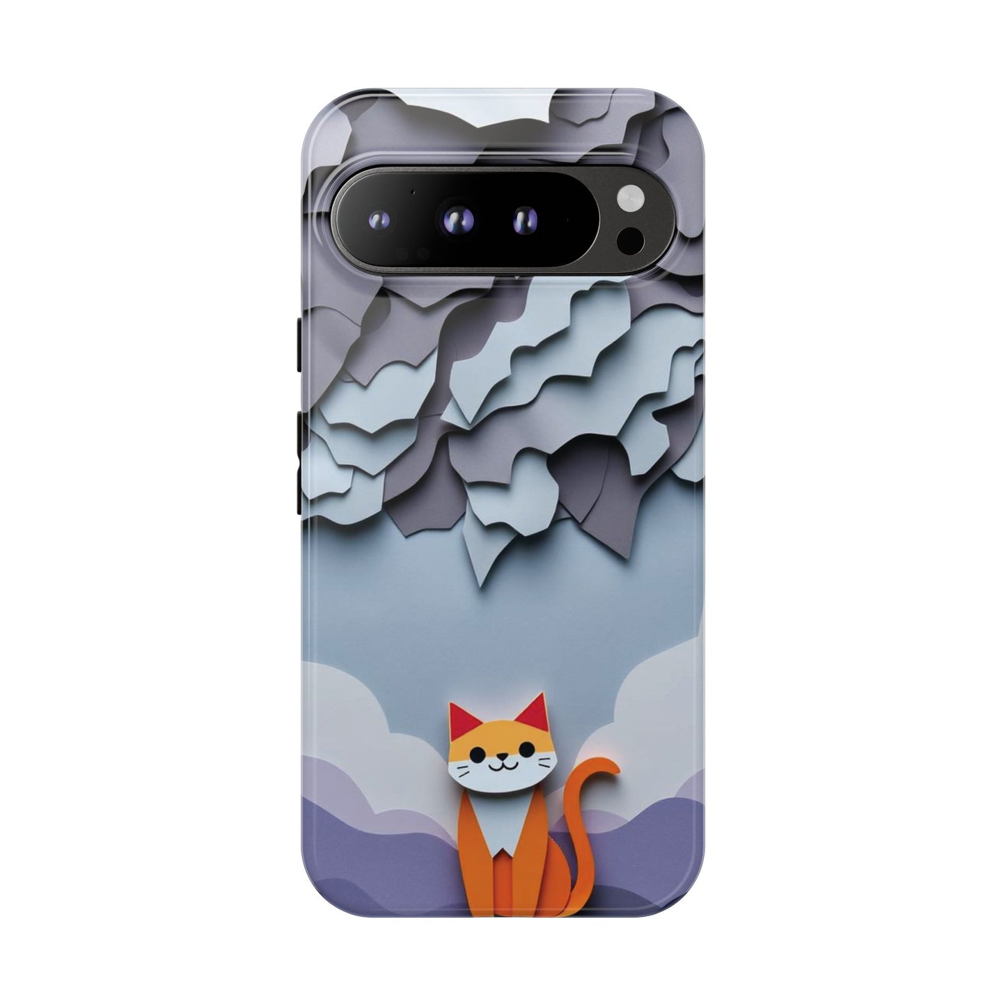 Papier-mâché Cat Design Phone Case