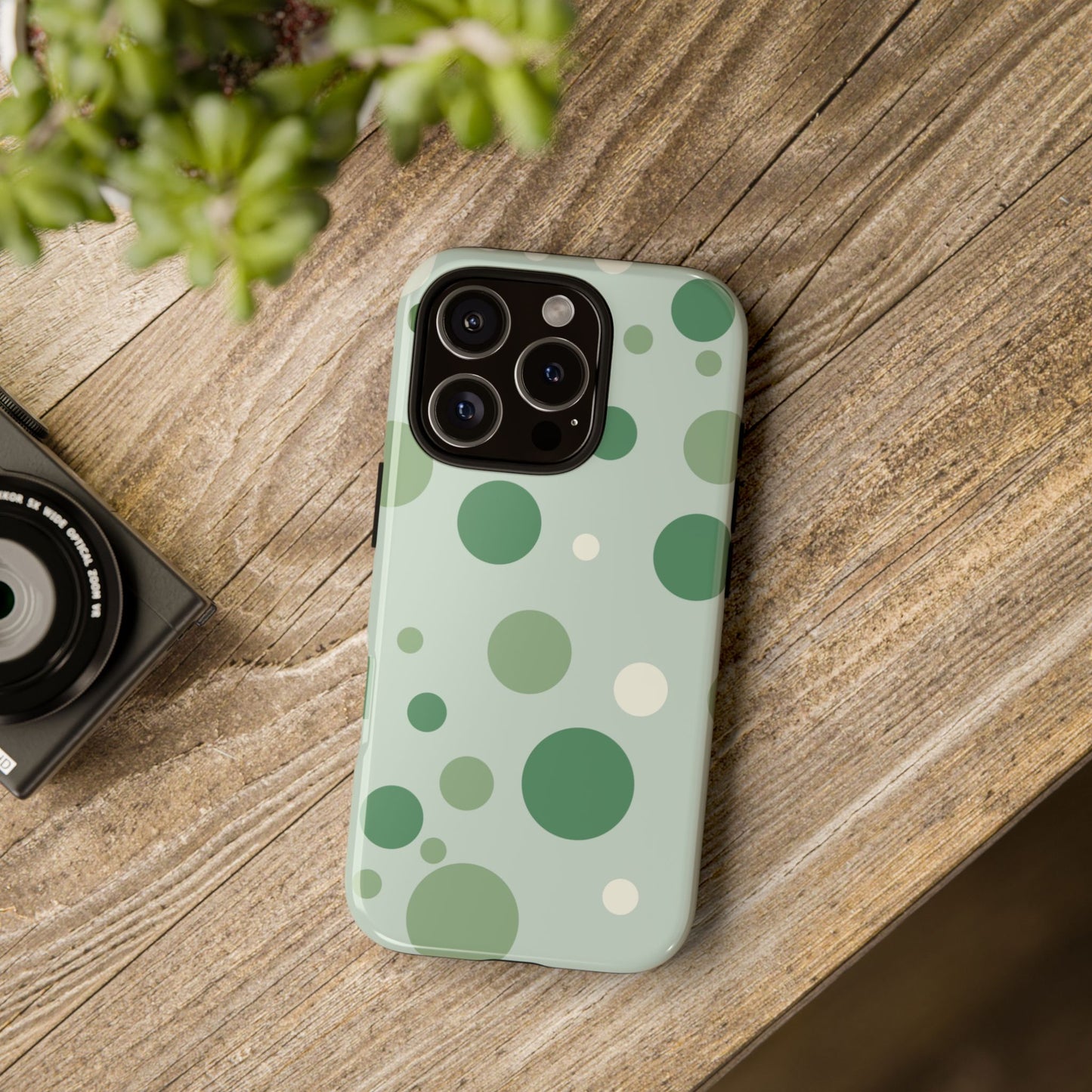 Phone Case - ’Bold Green Dot Pattern’ Phone Case