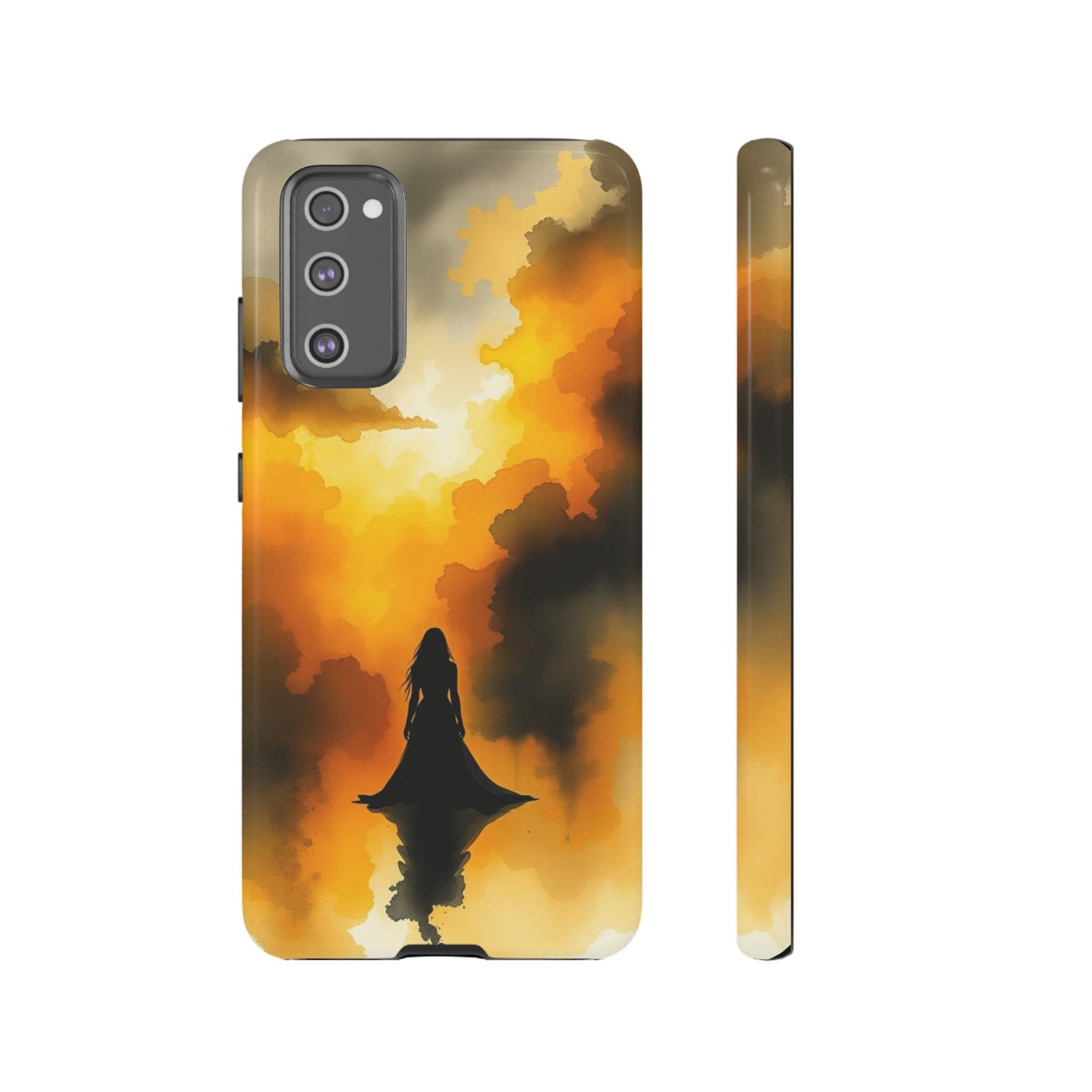 Watercolour Gothic Woman in Black Phone Case