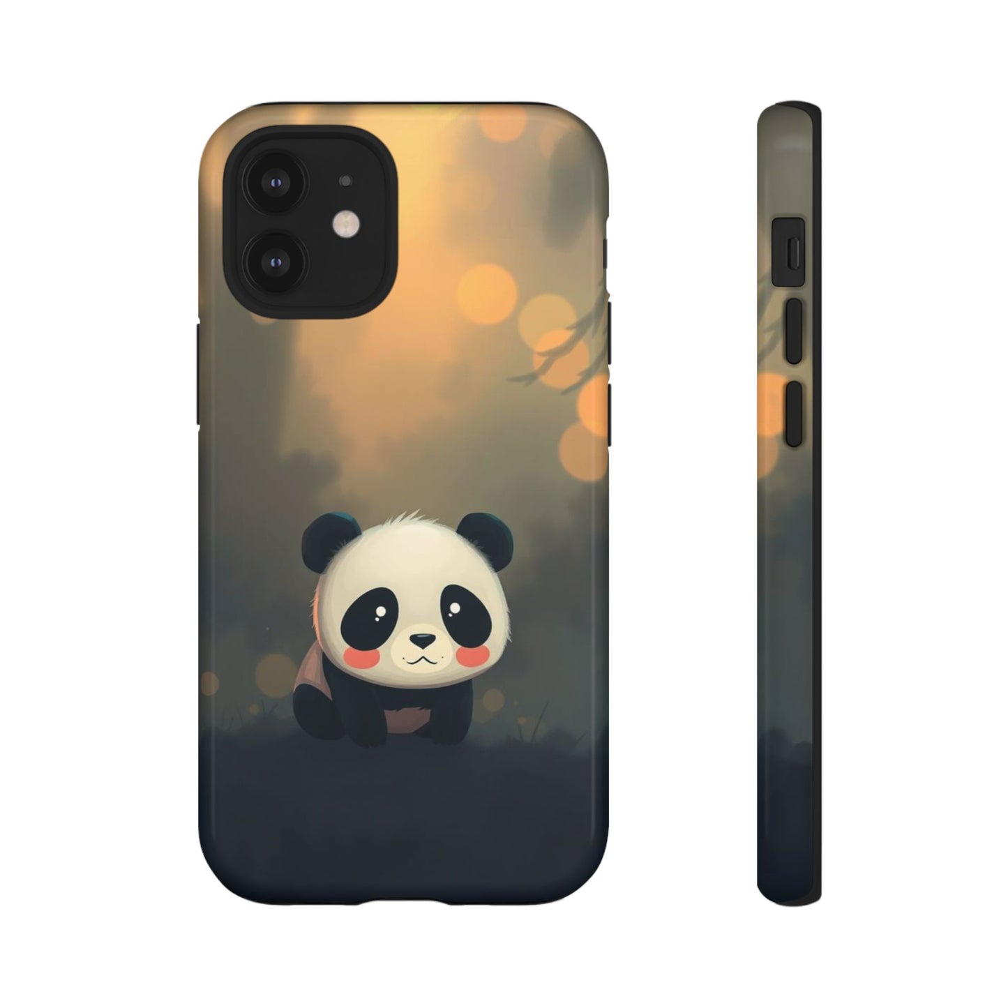 Cute Gothic Panda Design Phone Case
