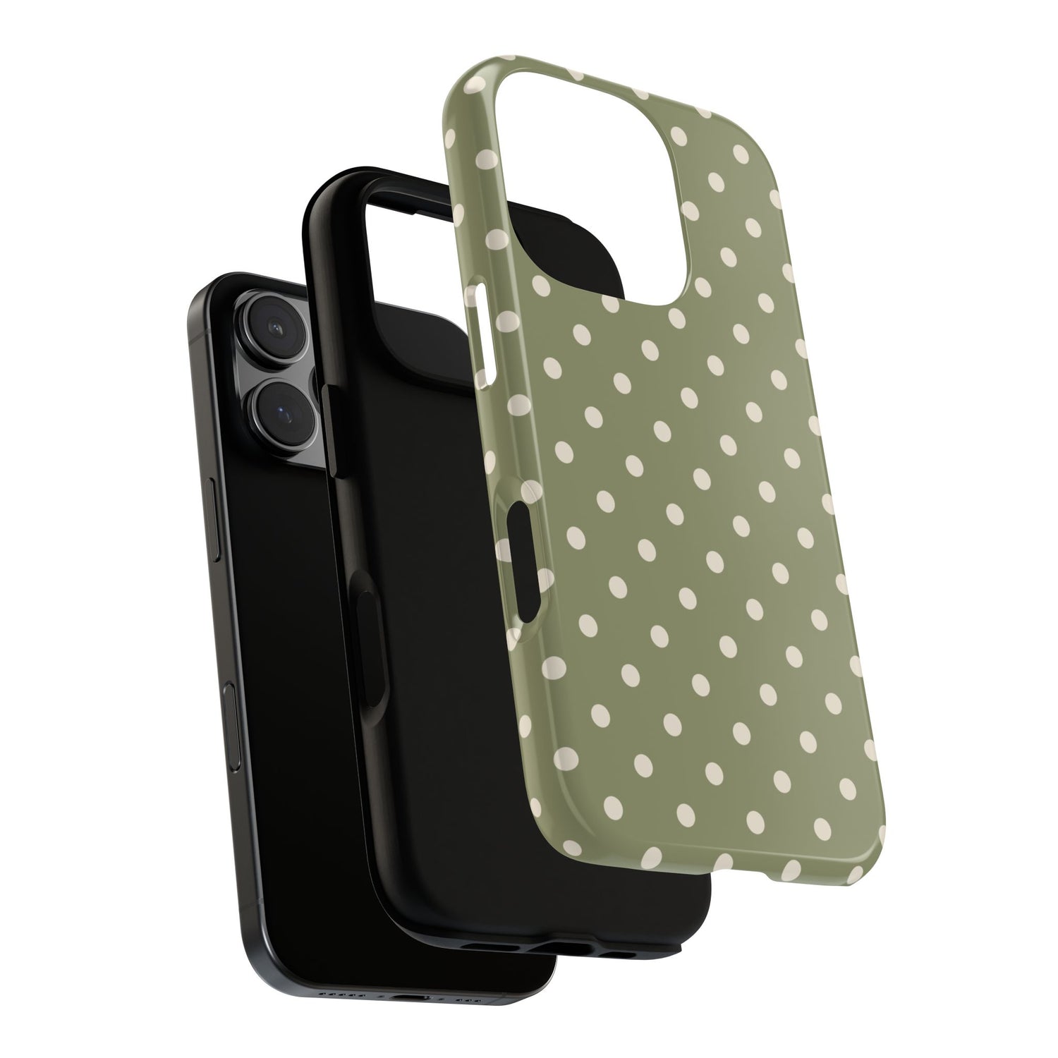 Phone Case - ’Green & White Dot Pattern’ Phone Case