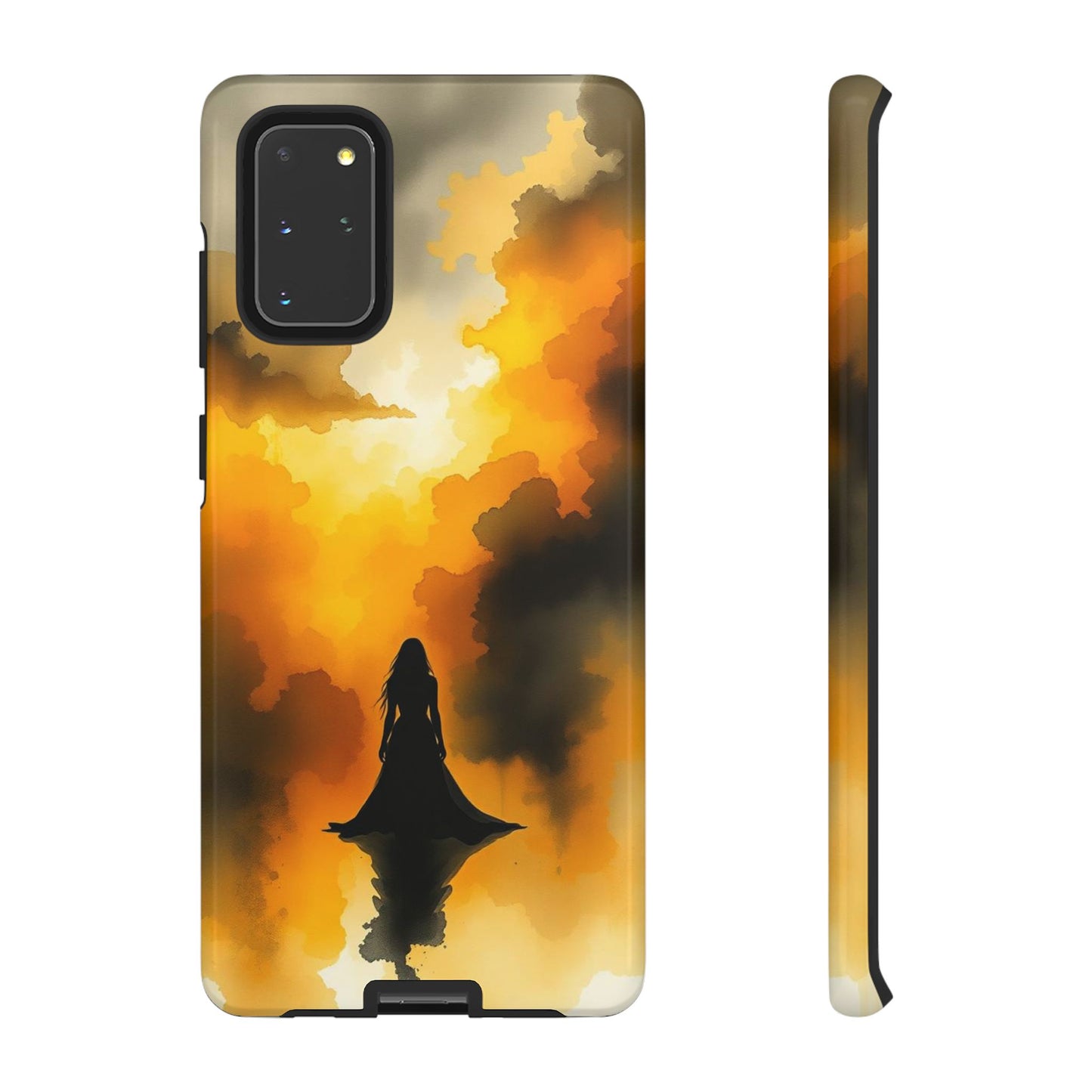 Watercolour Gothic Woman in Black Phone Case