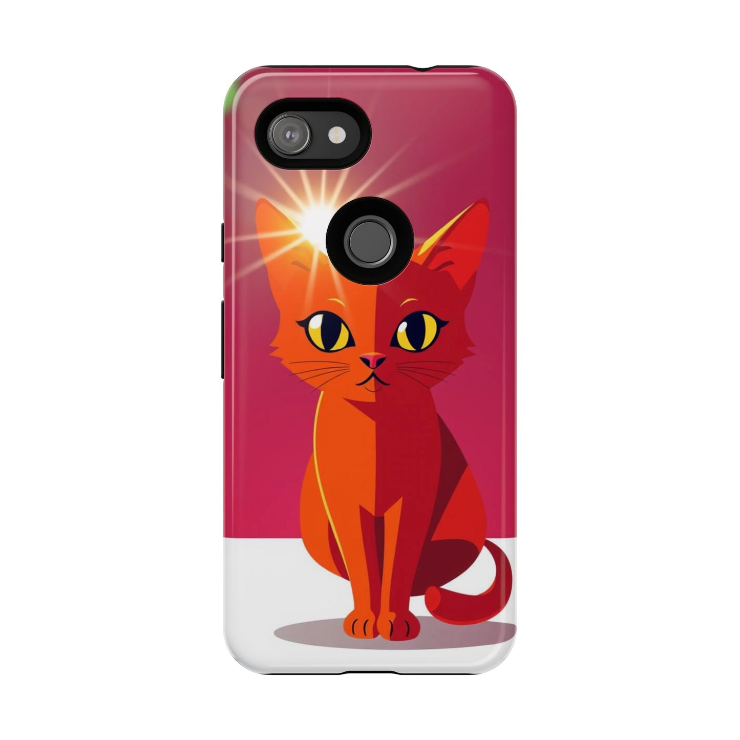 Flashing Cat Design Phone Case