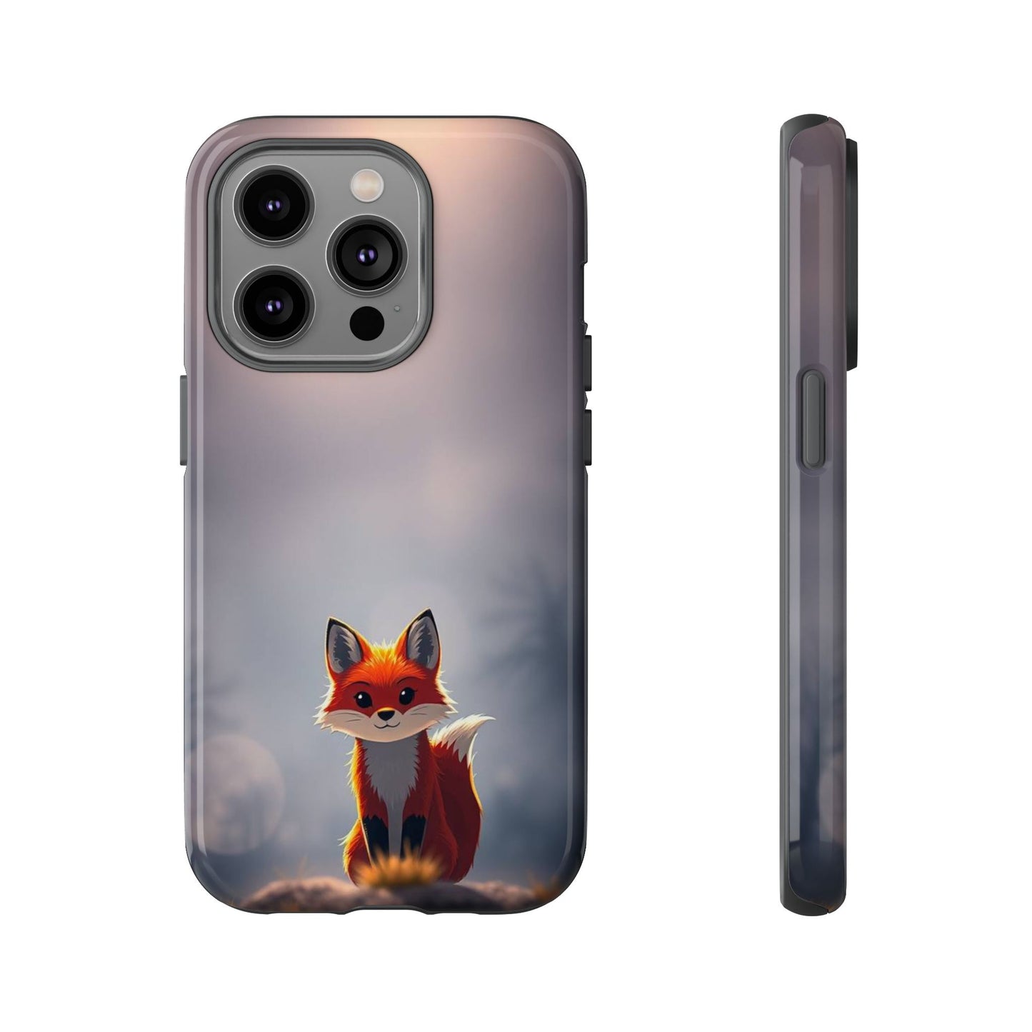 Cute Gothic Fox Design Phone Case