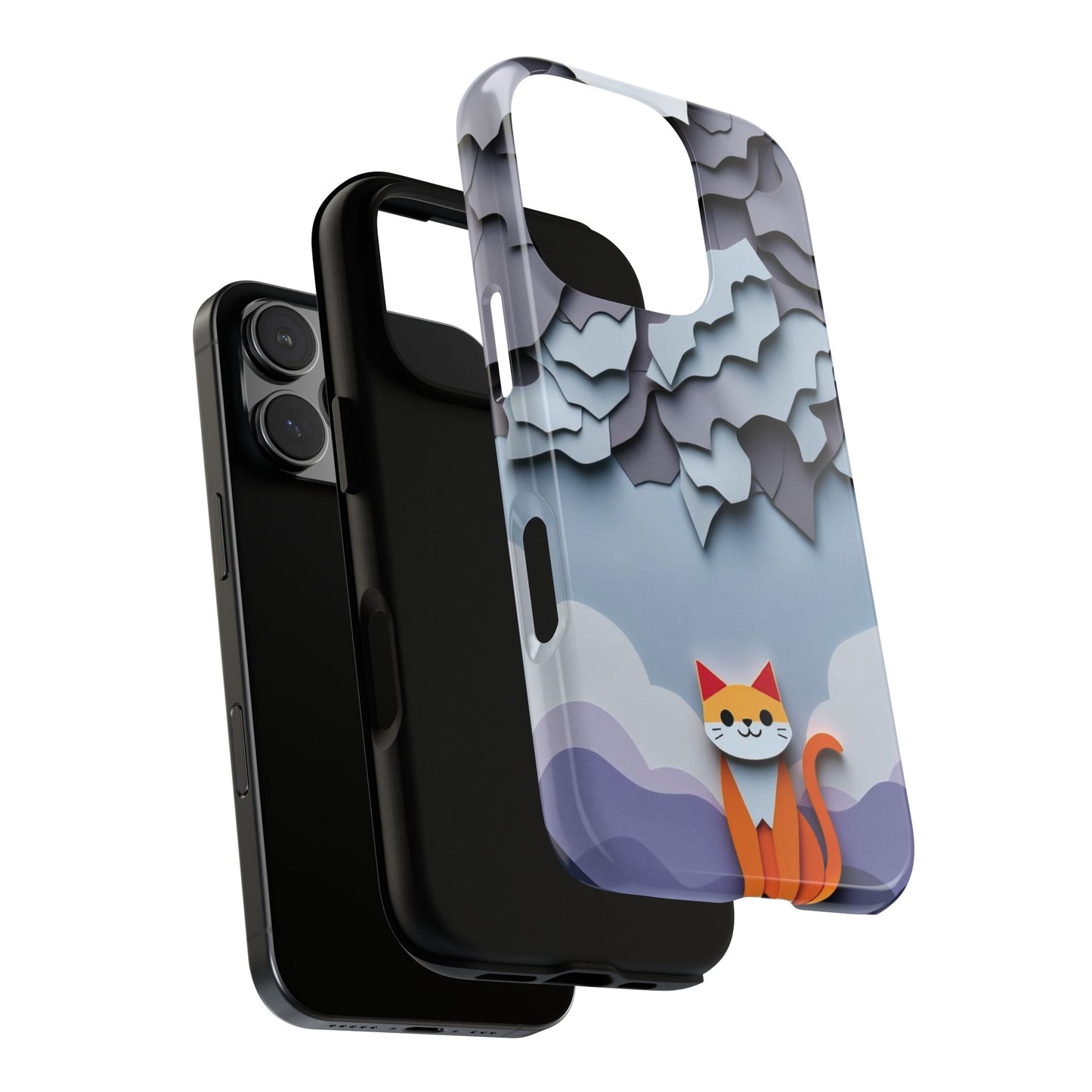 Papier-mâché Cat Design Phone Case