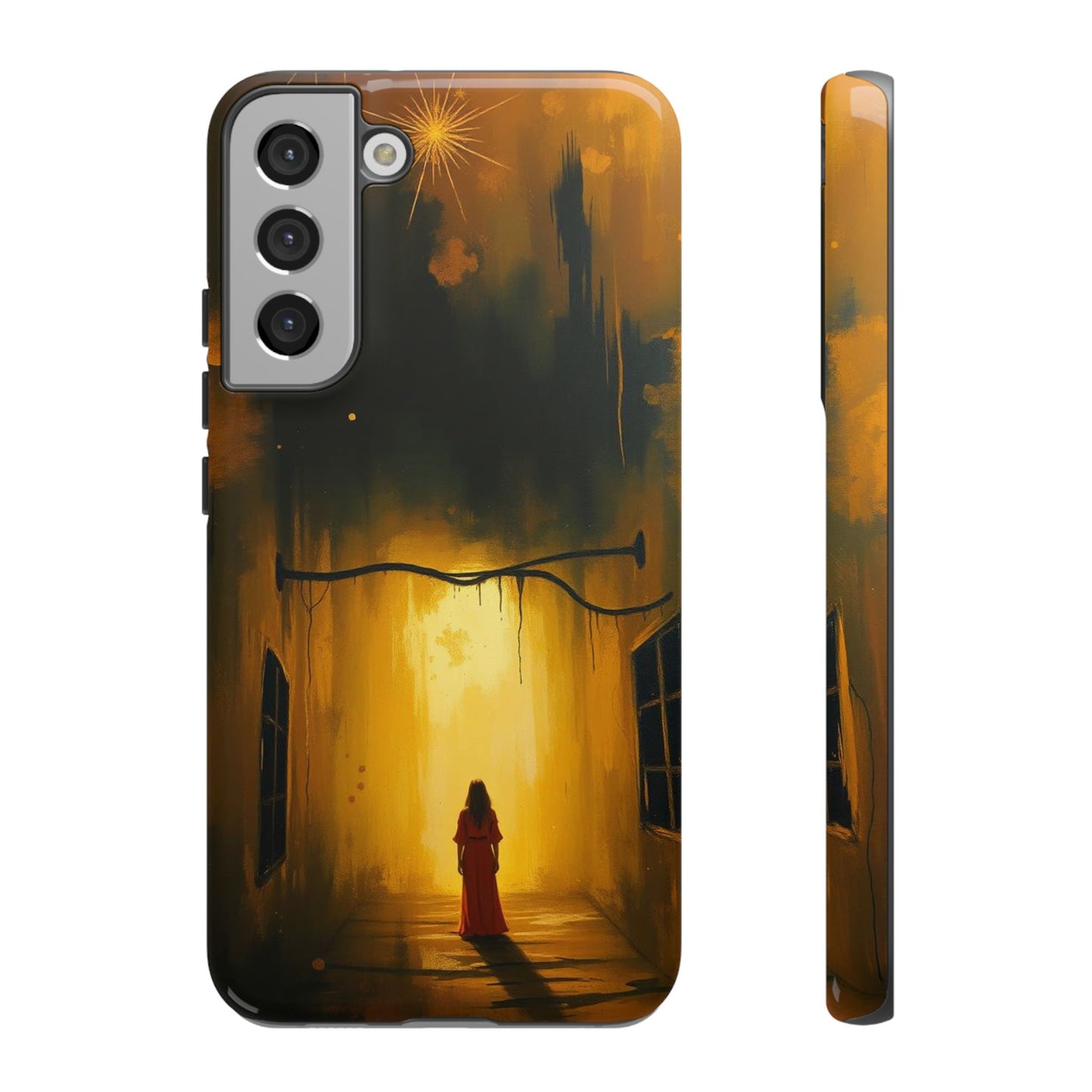 Acrylic Gothic Woman in Red Phone Case