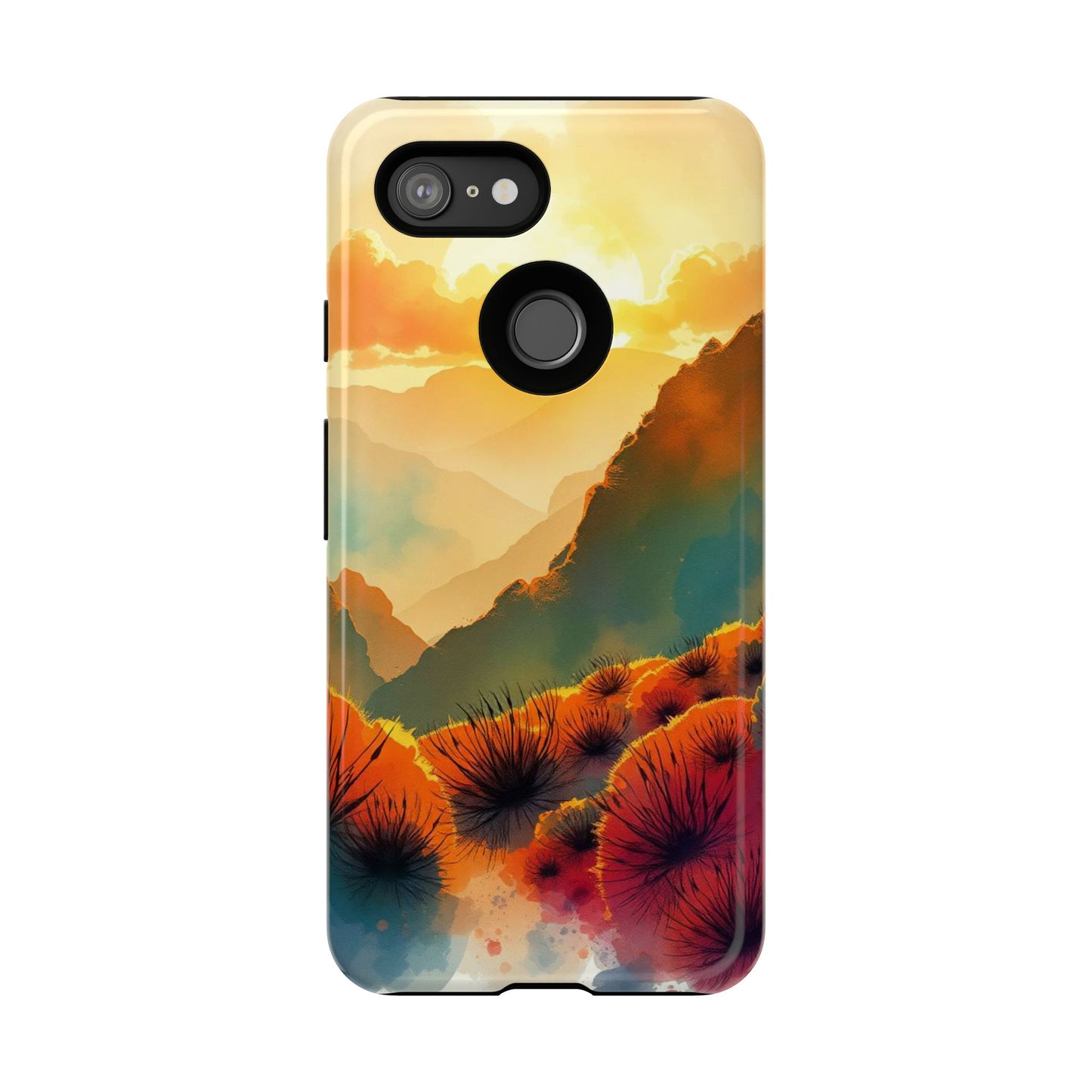 Ideallic Watercolour Sunset Design Phone Case