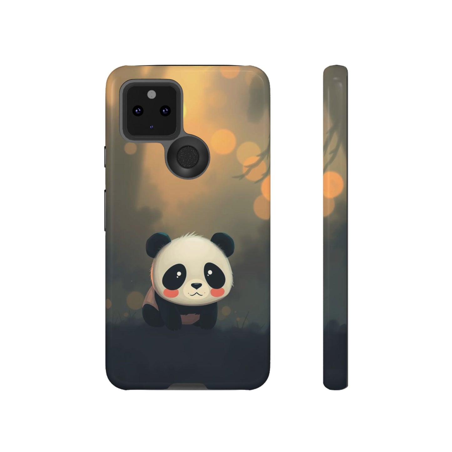 Cute Gothic Panda Design Phone Case