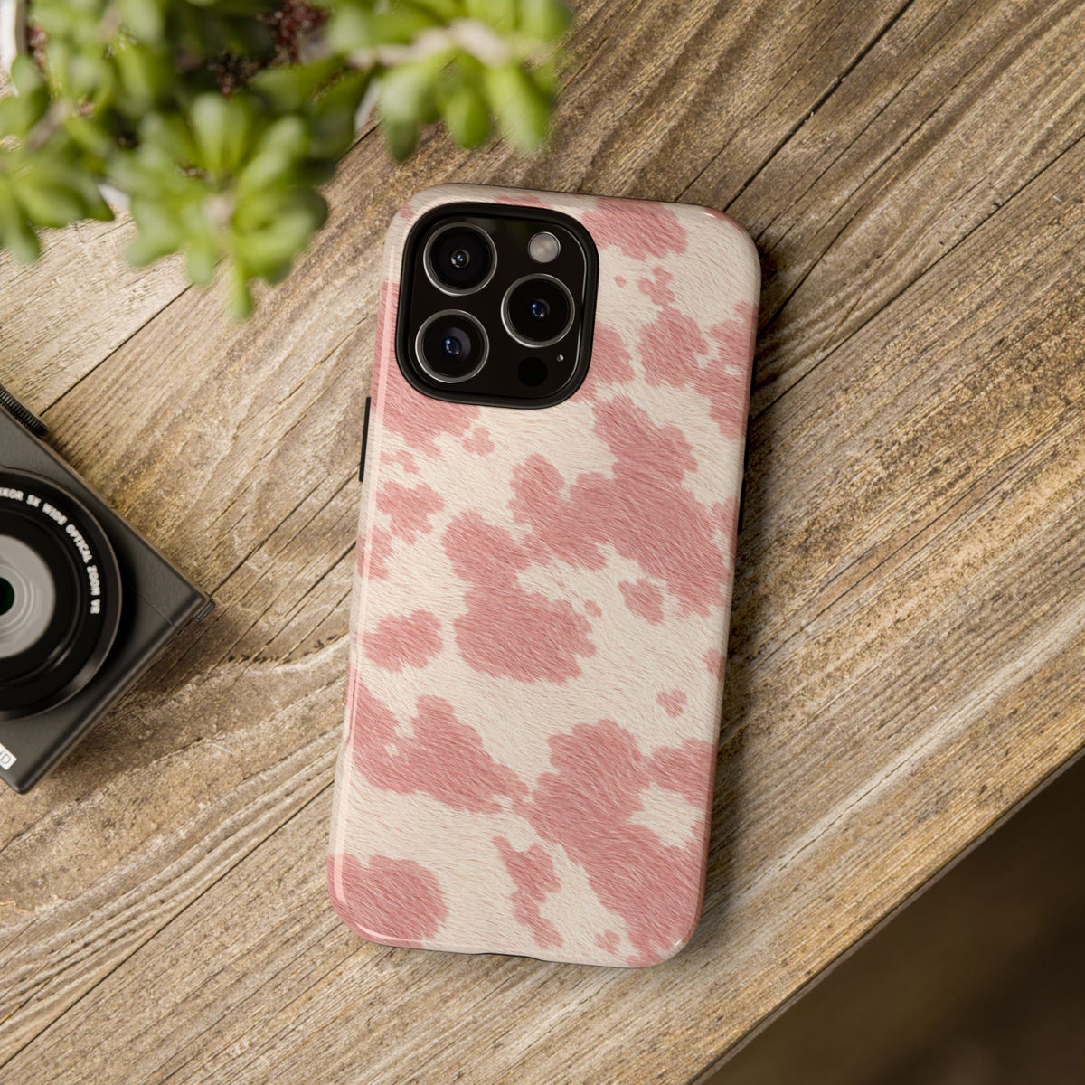 Pretty Blush Cow Print Phone Case - Pink Phone Case