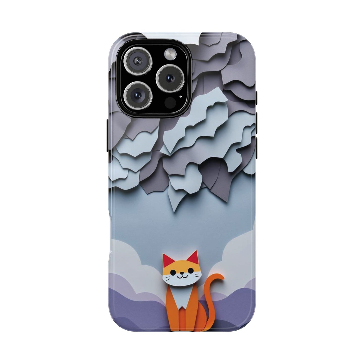 Papier-mâché Cat Design Phone Case