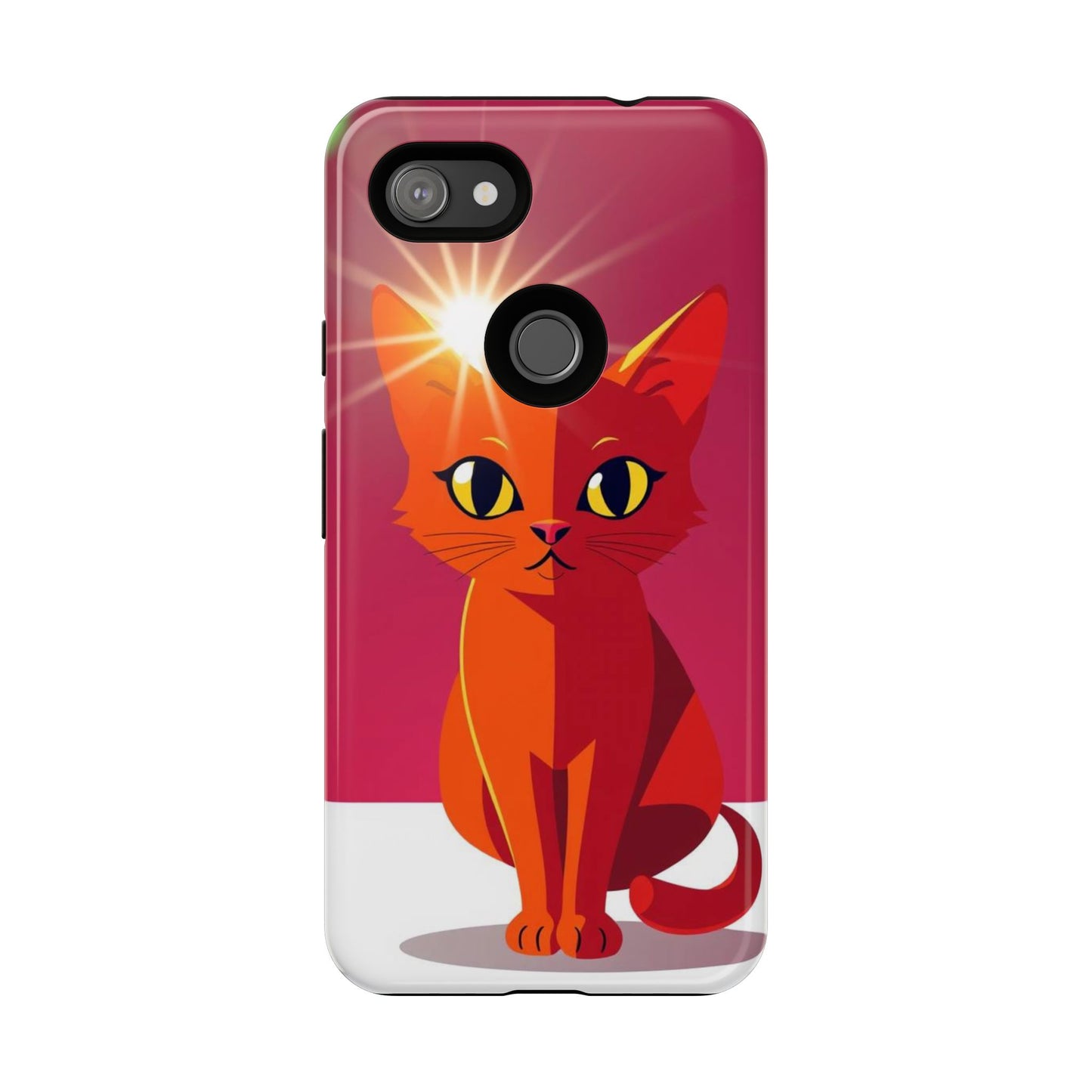 Flashing Cat Design Phone Case