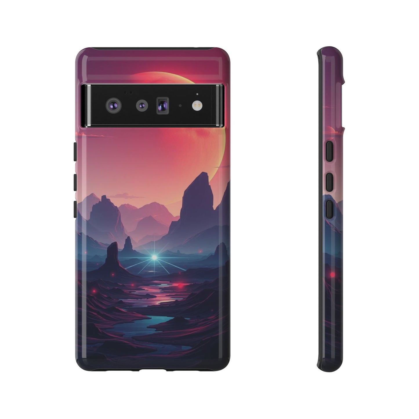 Alien Moon Landscape Design Phone Case