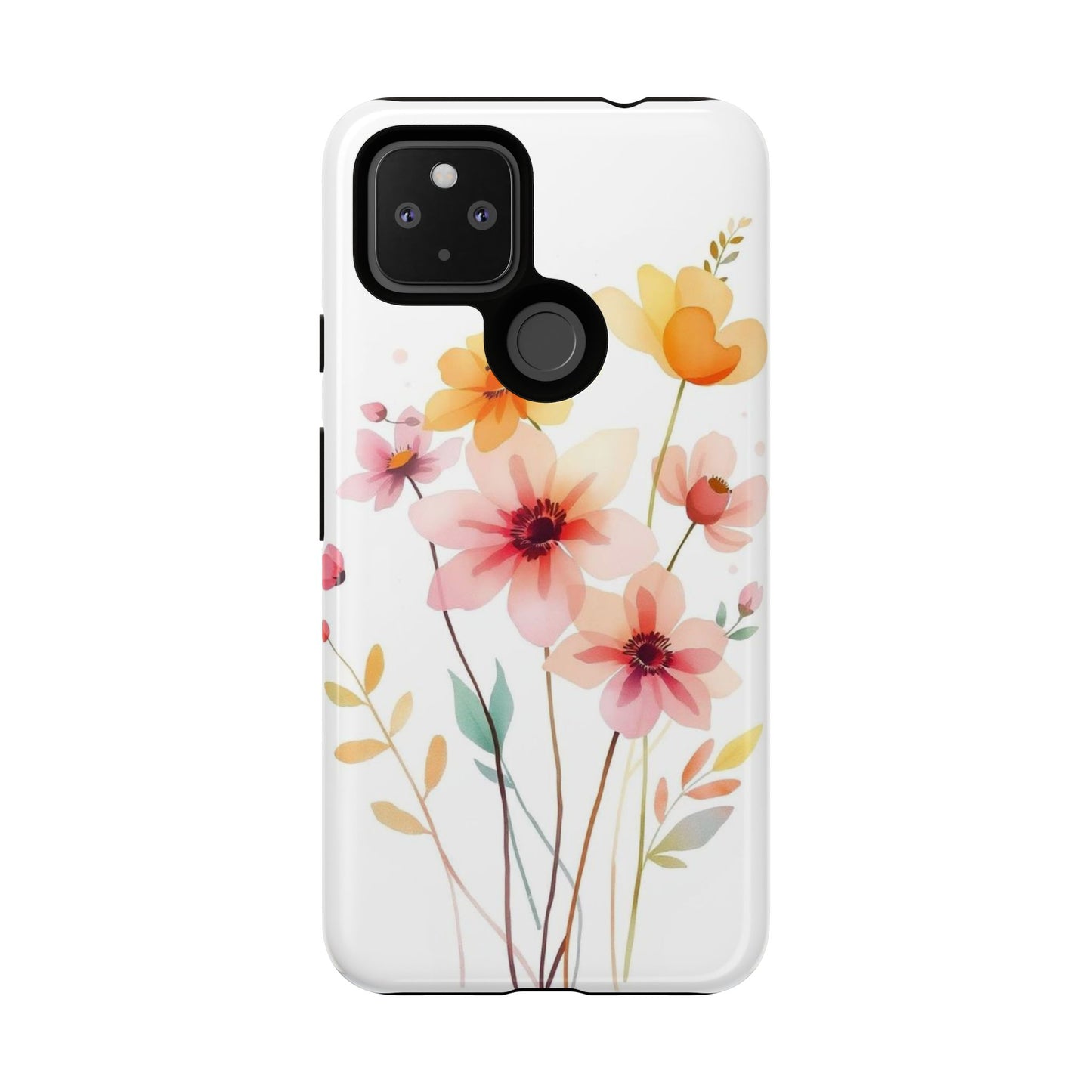 Boho Chic Watercolour Blooms Design Phone Case