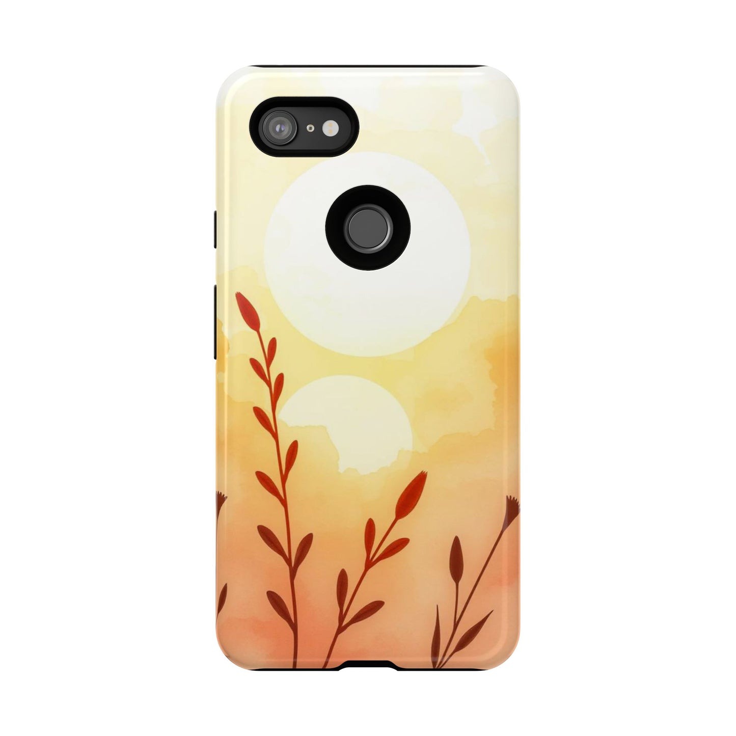 Watercolour Wildflower & Sun Design Phone Case