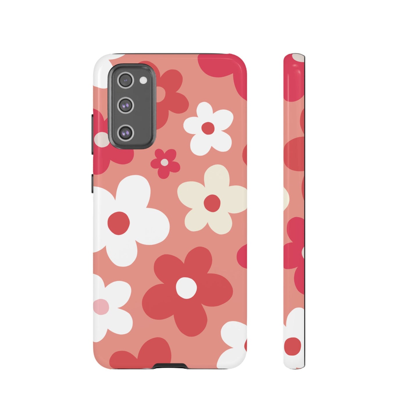 Samsung Galaxy S20 FE / Glossy Phone Case - ’Pink Daisy Pattern’ Phone Case